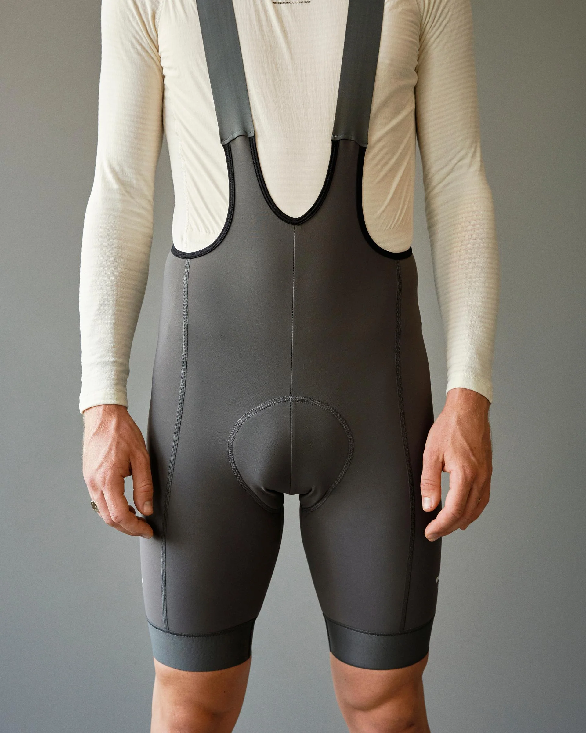 PNS Essential Men's Thermal Bib Shorts Stone Grey - Image 6