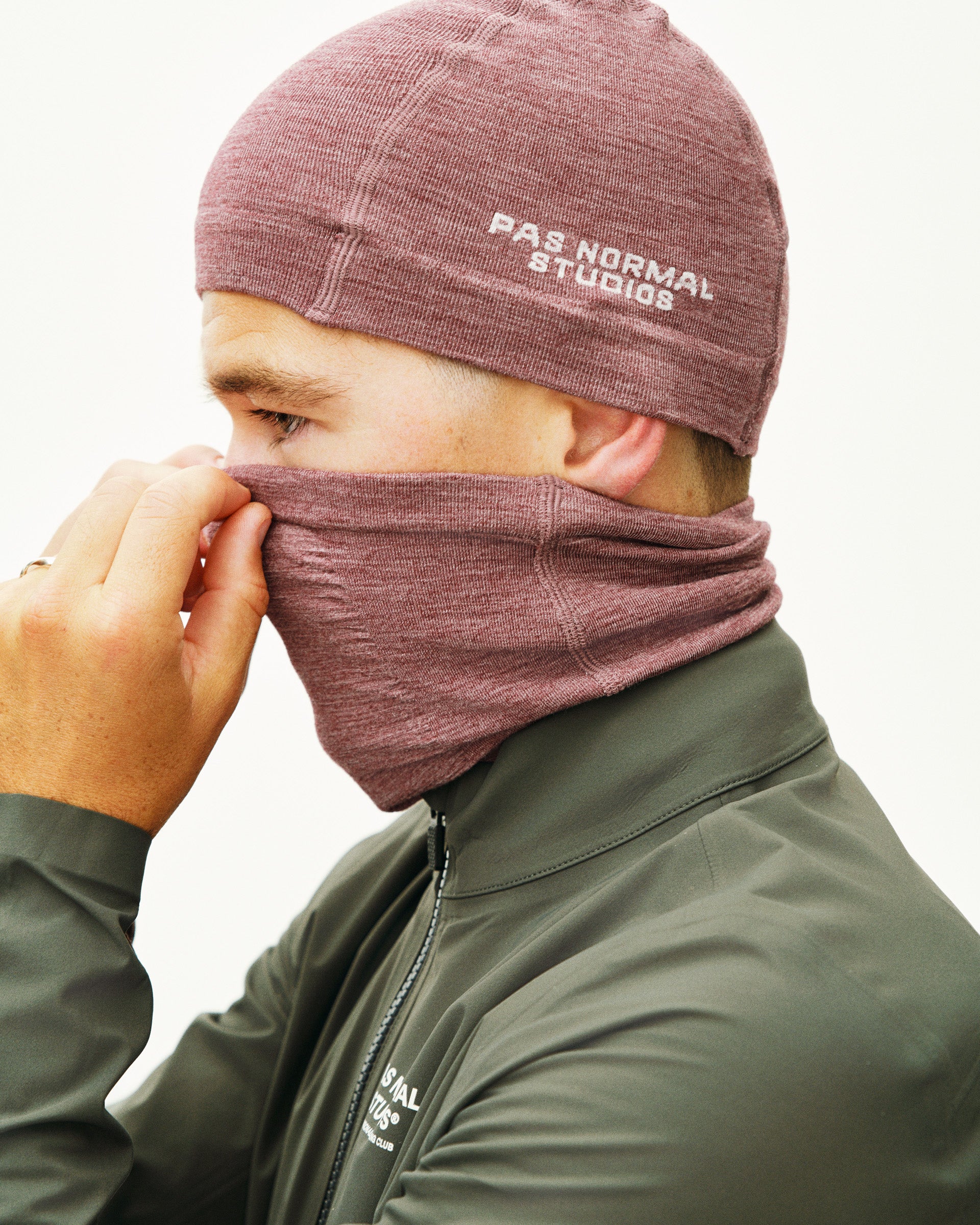 PNS Logo Merino Knit Necktube Maroon - Image 3