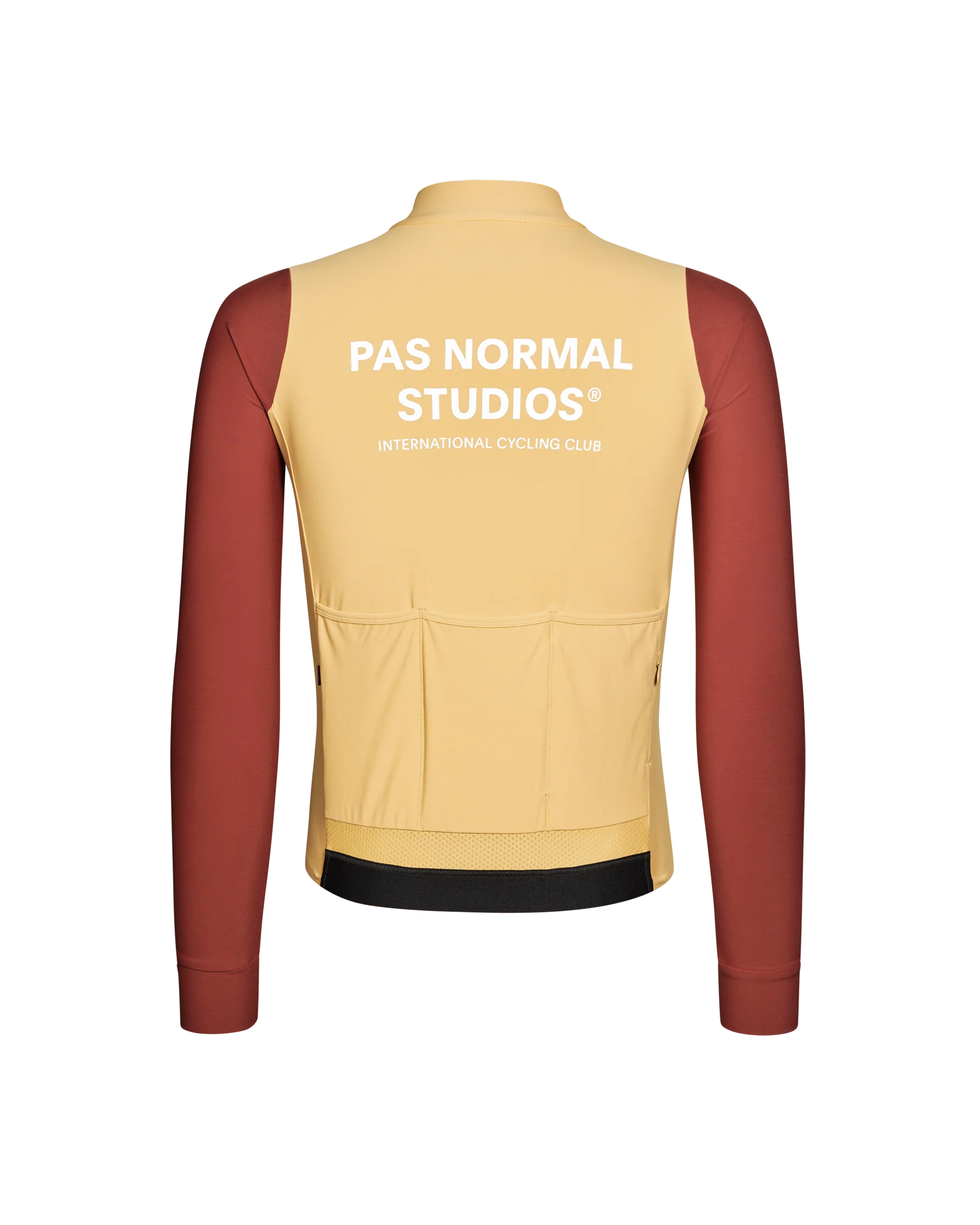 PNS Mechanism Men's Long Sleeve Jersey Camel/Maroon - Image 3