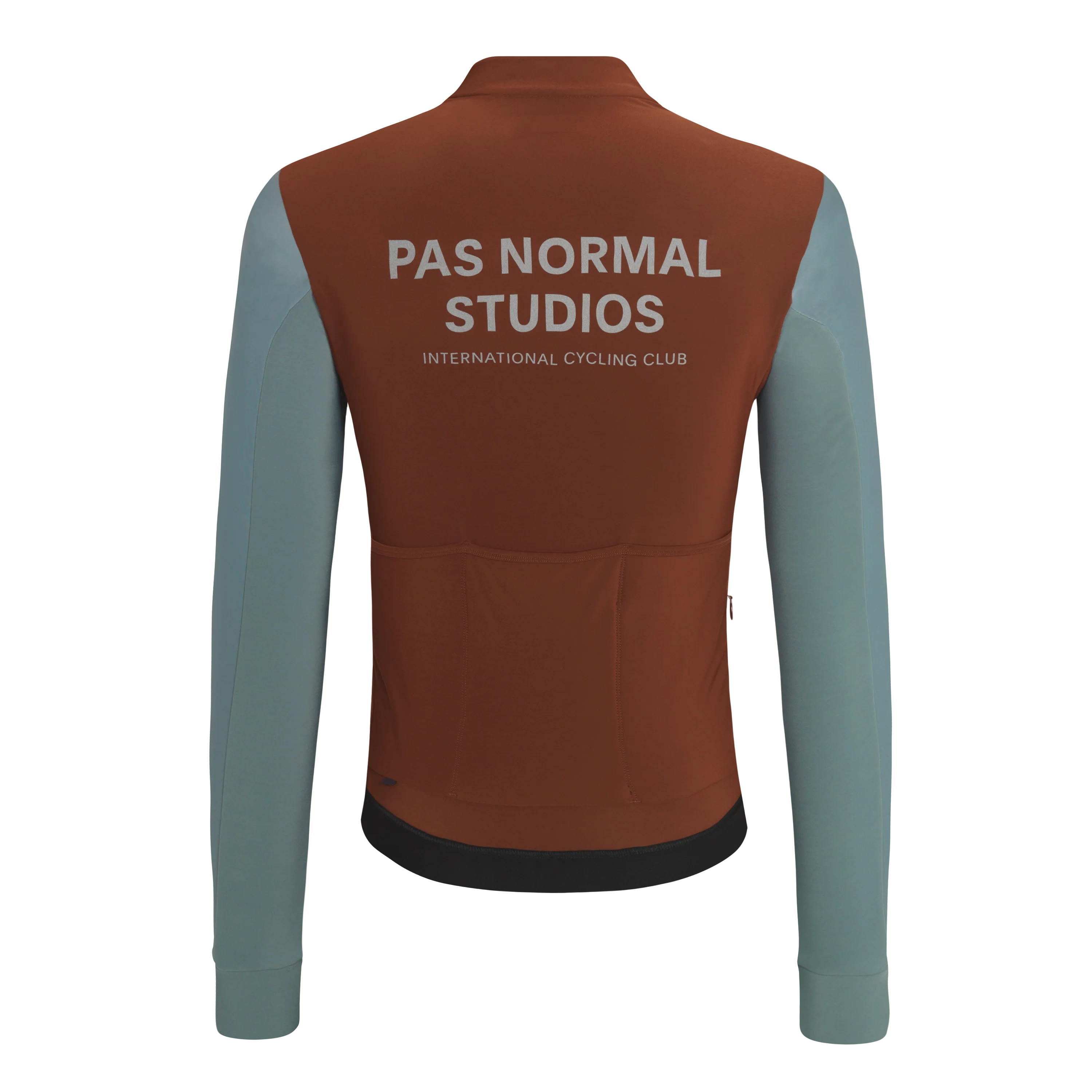 PNS Mechanism Men's Thermal Longsleeve Jersey Mahogany/Dusty Teal - Image 2