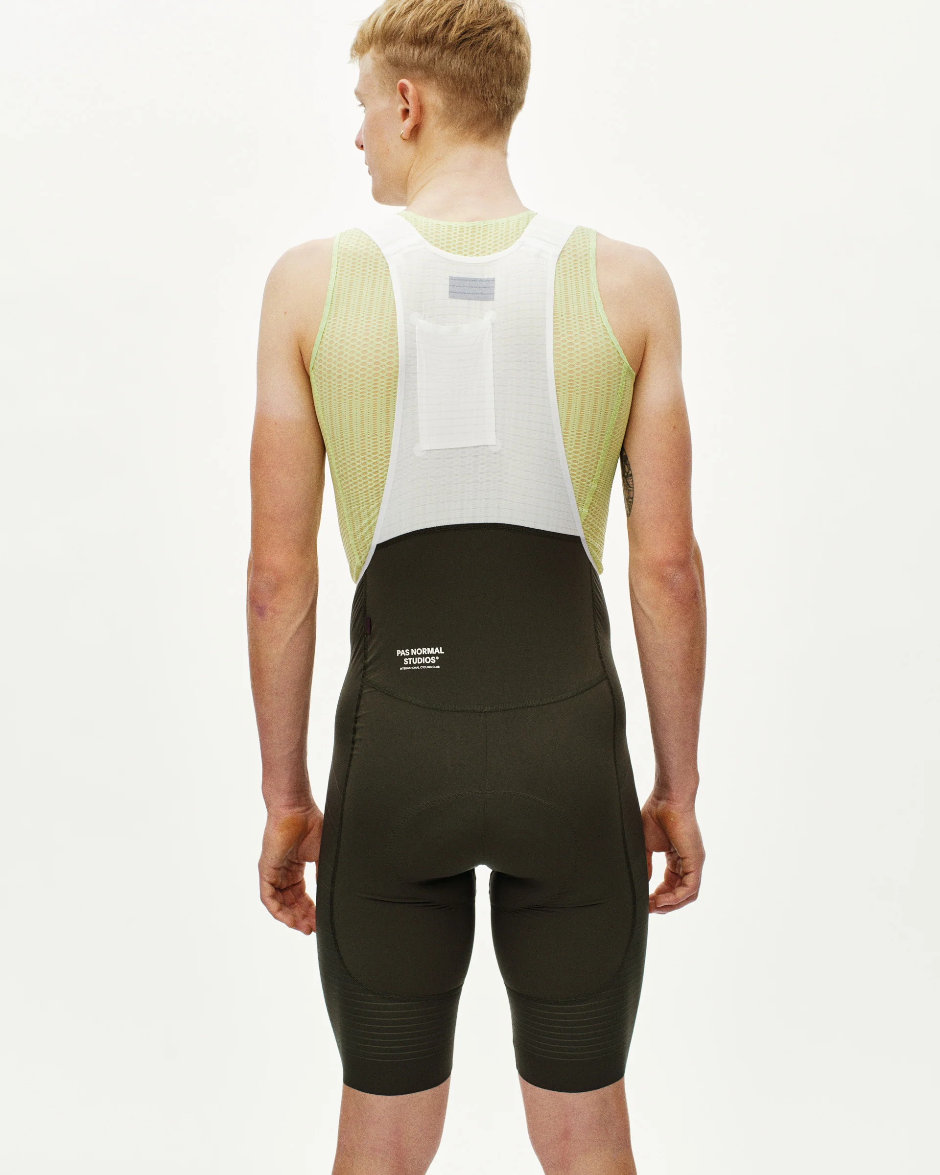 PNS Mechanism Pro Men's Bib Shorts Dark Olive - Image 4