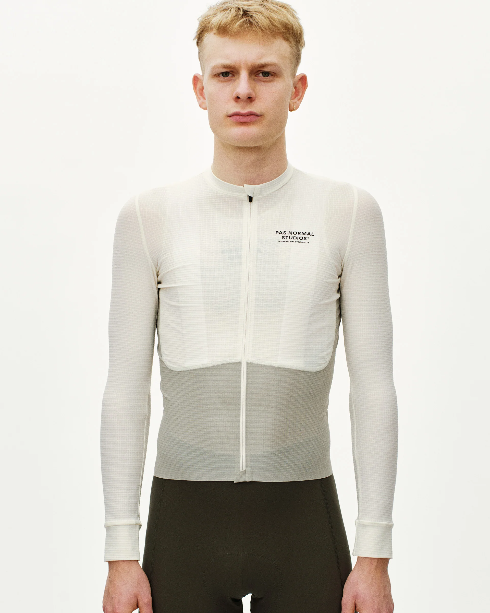 PNS Mechanism Pro Men's Long Sleeve Jersey Off White/Light Grey - Image 2