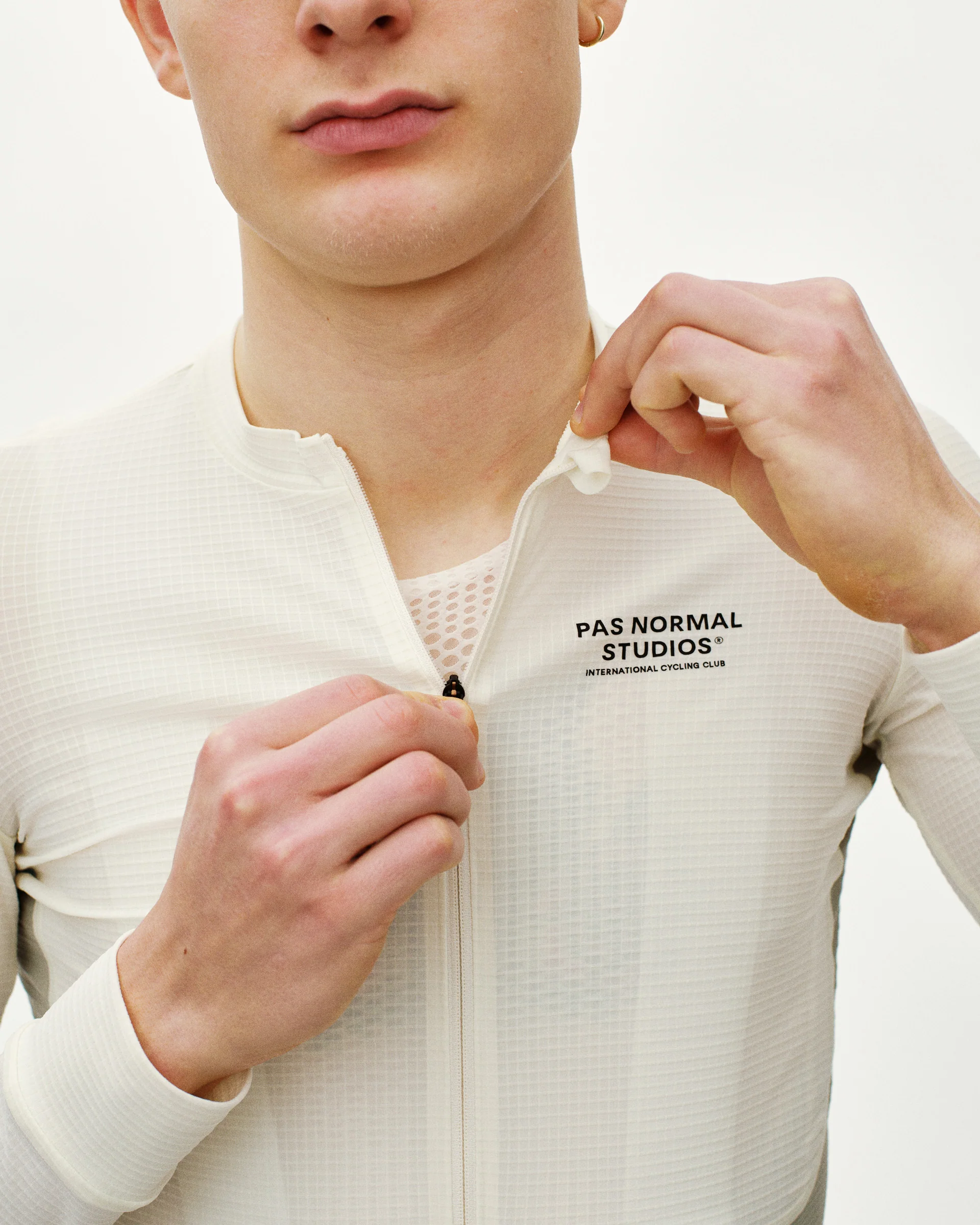 PNS Mechanism Pro Men's Long Sleeve Jersey Off White/Light Grey - Image 5