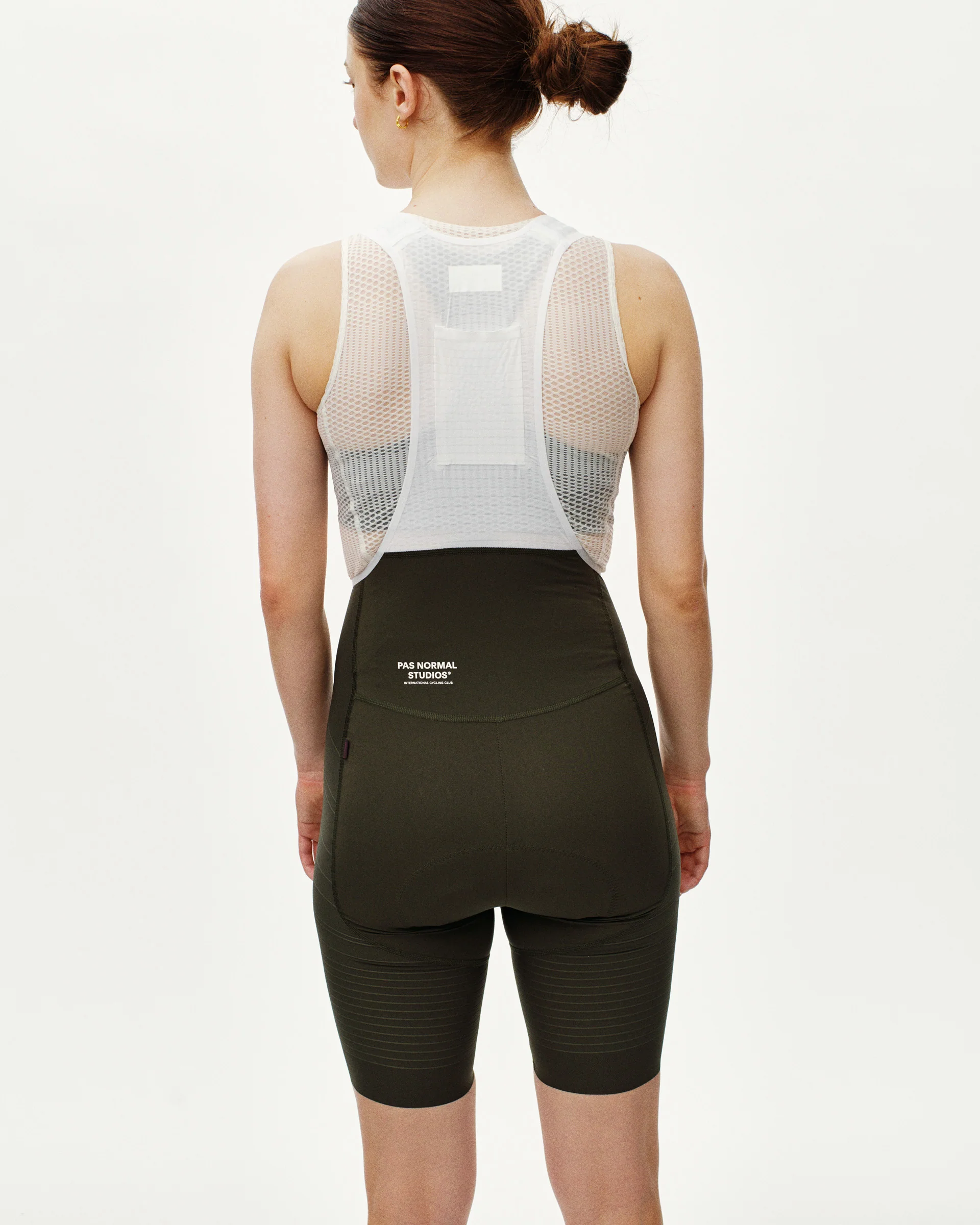 PNS Mechanism Pro Women's Bib Shorts Dark Olive - Image 4