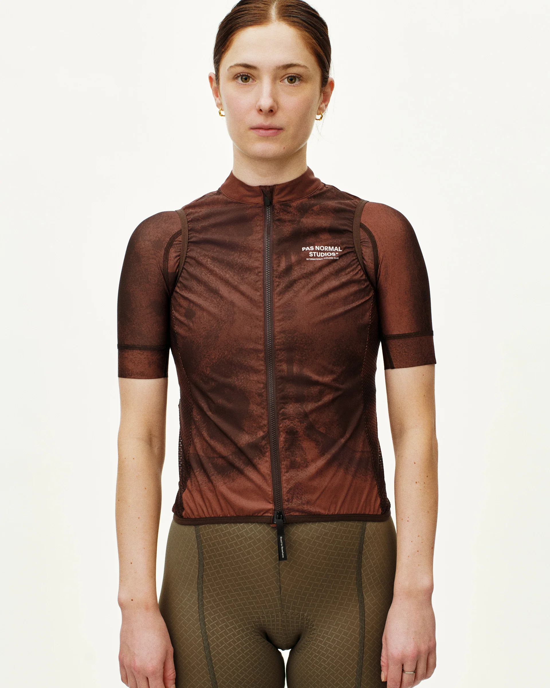 PNS Mechanism Women's Stow Away Gilet AOP Light Brown - Image 2