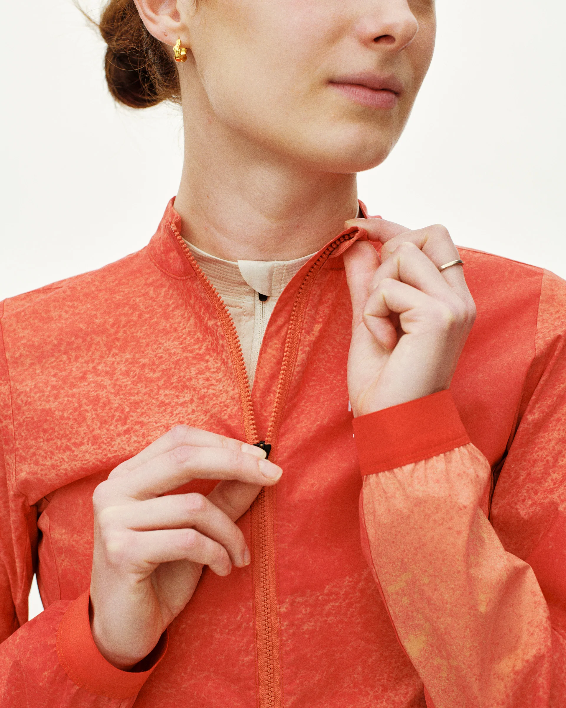PNS Mechanism Women's Stow Away Jacket AOP Hibiscus Orange - Image 4