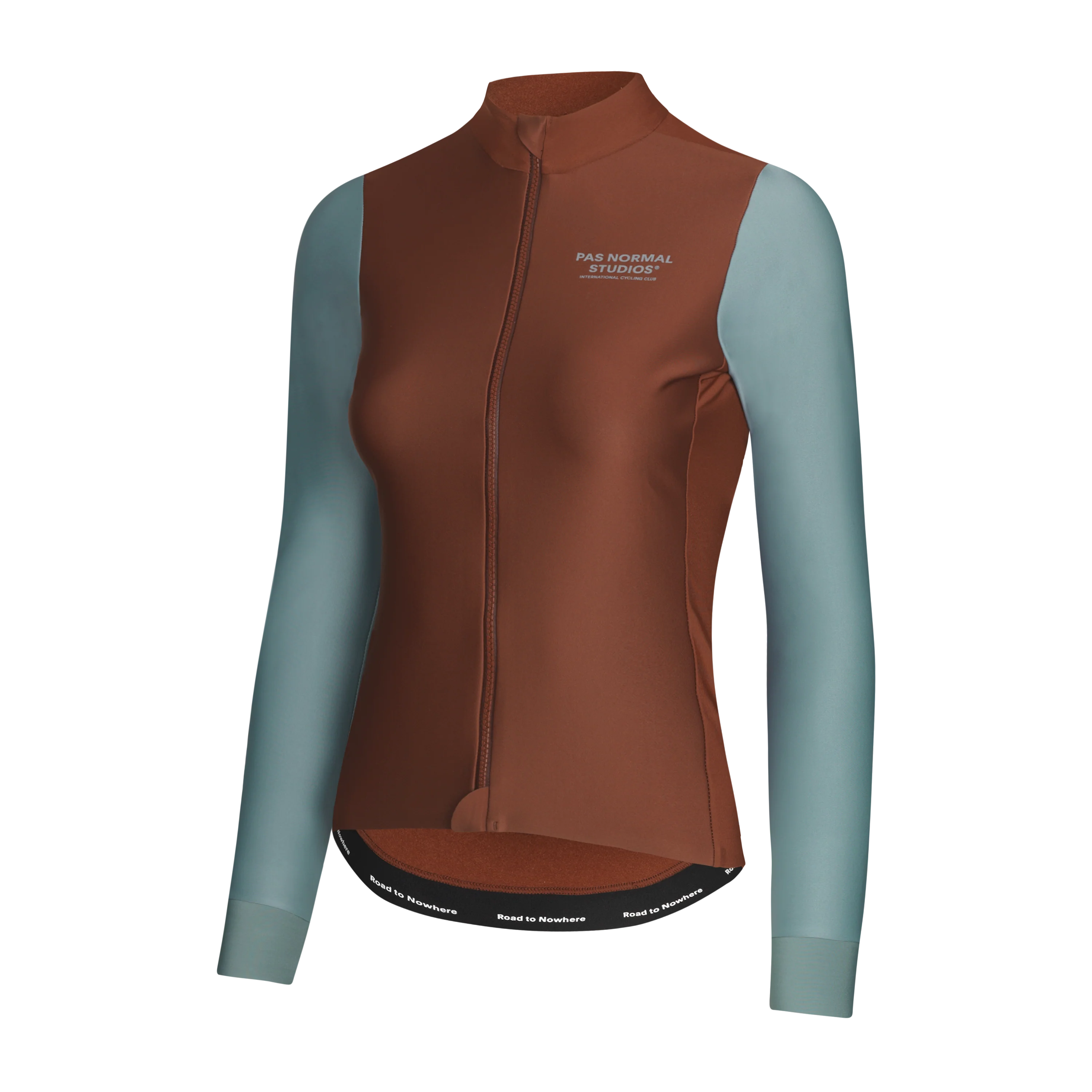 PNS Mechanism Women's Thermal Longsleeve Jersey Mahogany/Dusty Teal - Image 3