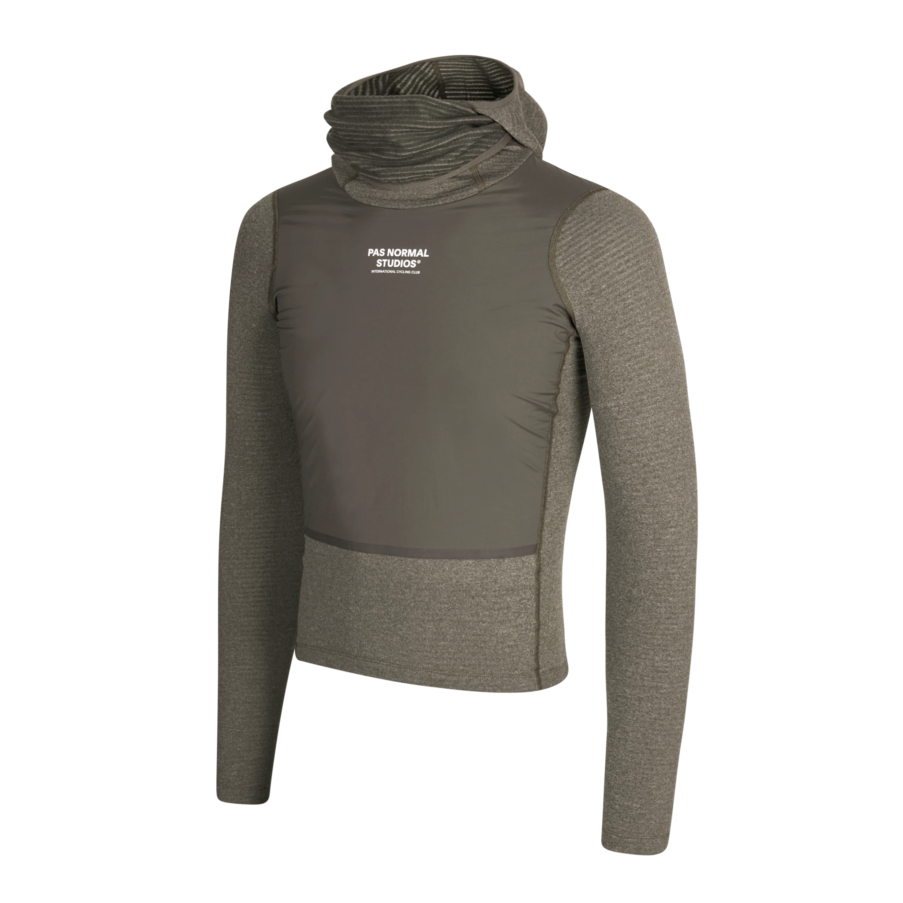 PNS Men's Thermal Hooded Longsleeve Windproof Baselayer Dark Stone - Image 3