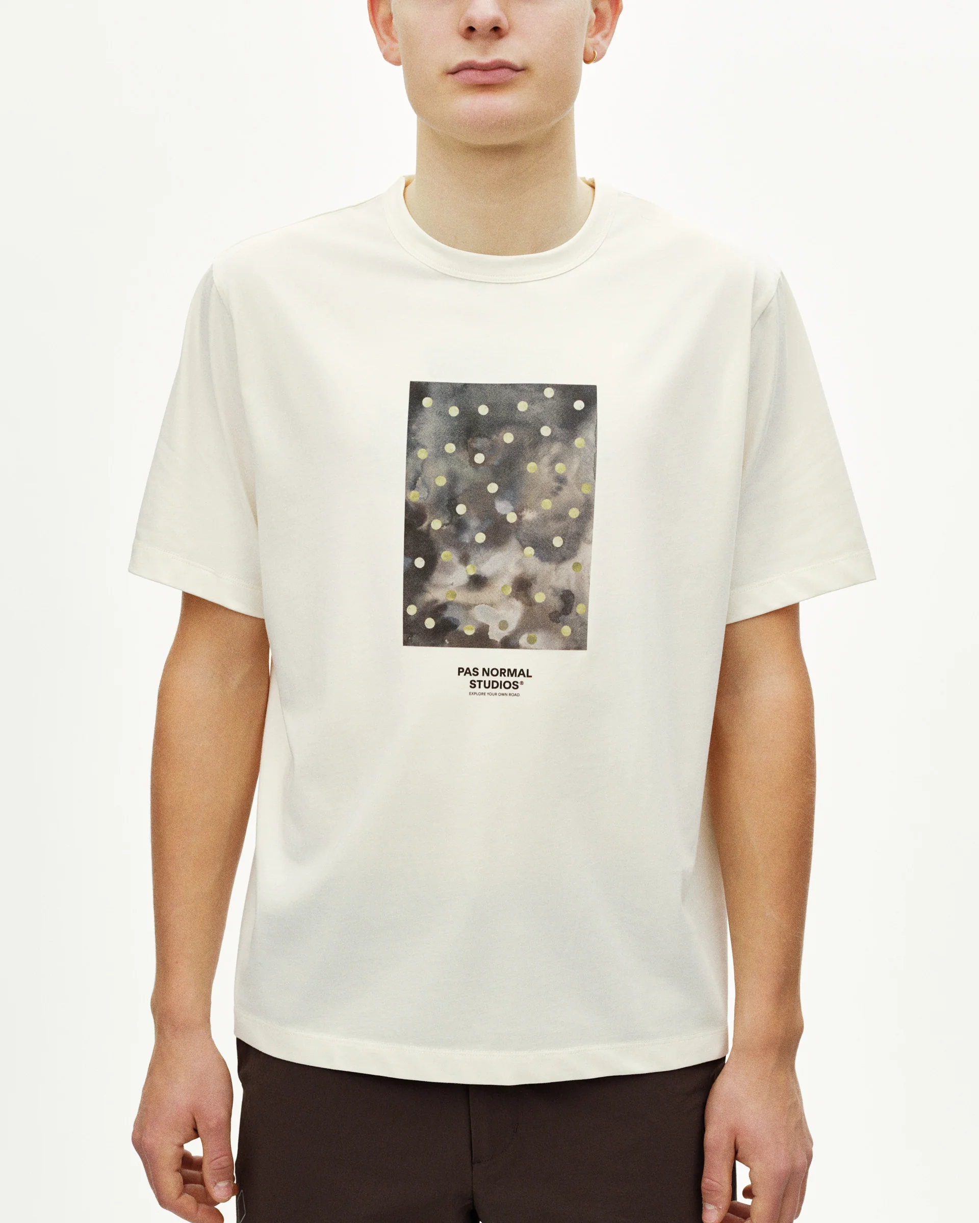 PNS Off-Race Cotton Tech Graphic T-Shirt Off-White - Image 2