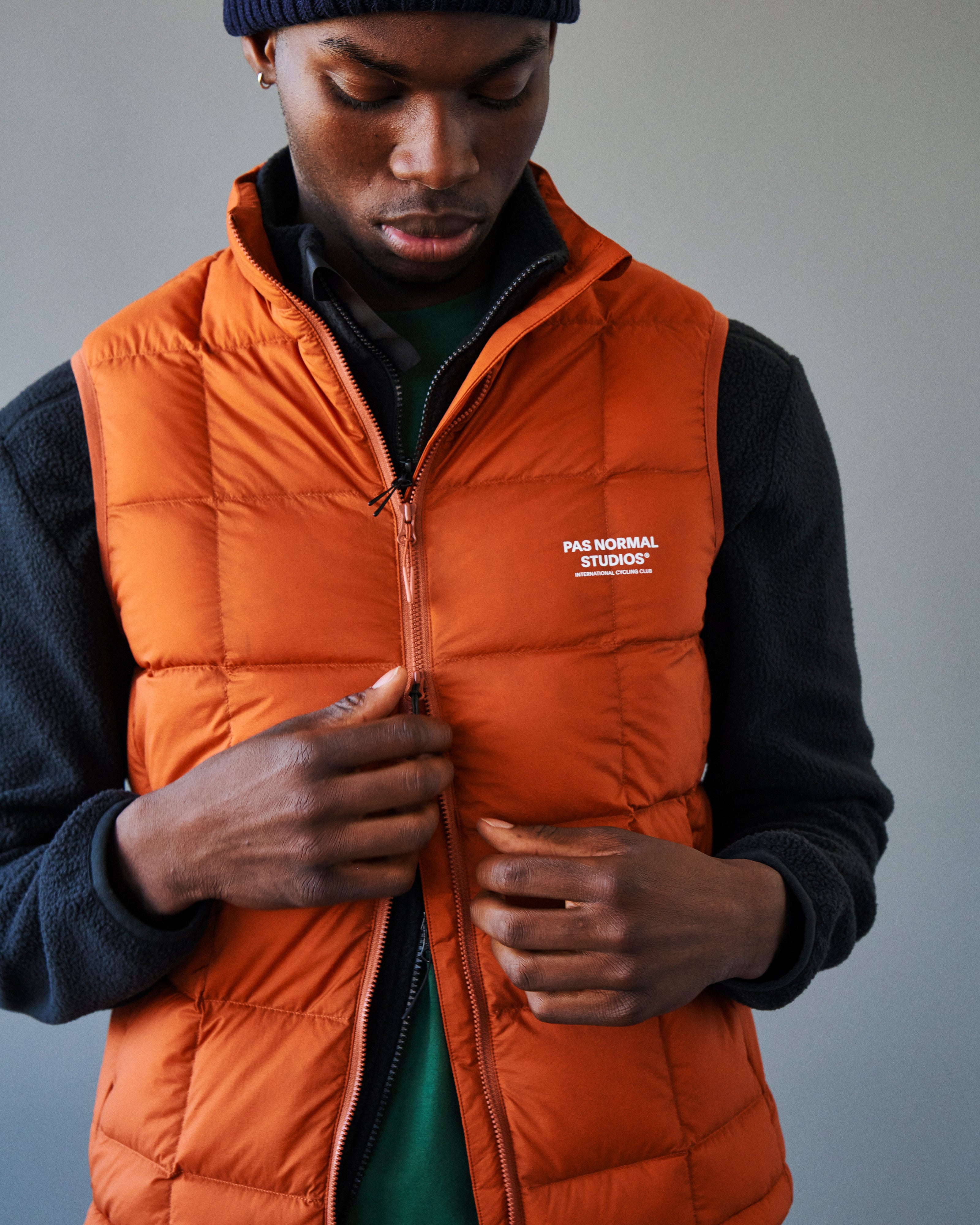 PNS Off-Race Down Vest Copper Orange - Image 5
