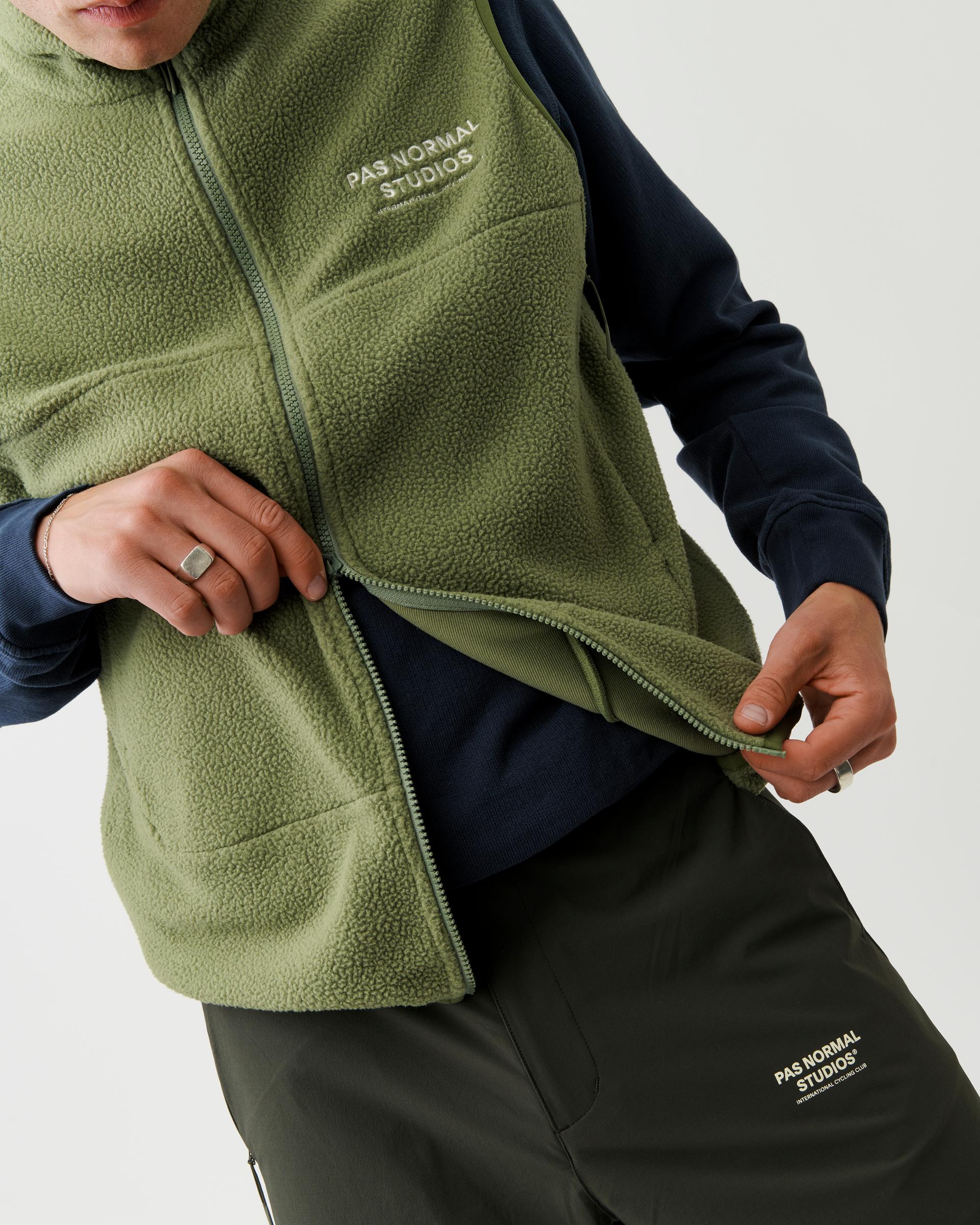 PNS Off-Race Fleece Vest Army Green - Image 10