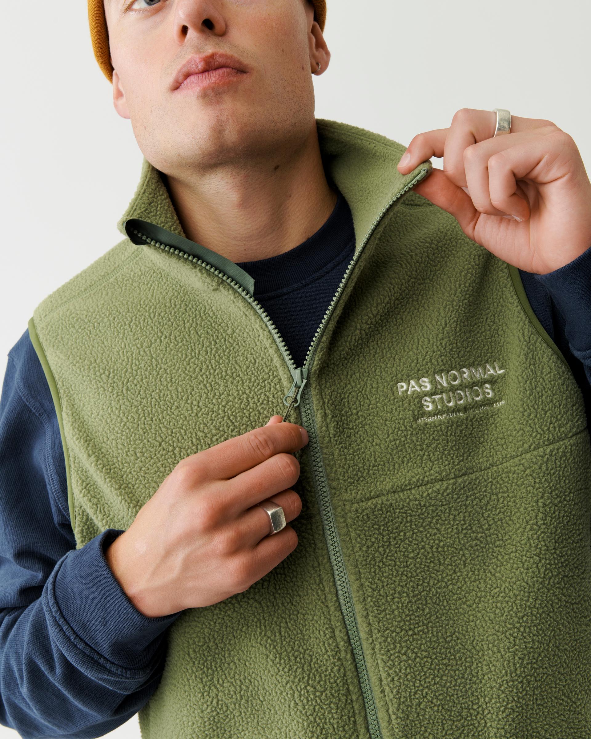 PNS Off-Race Fleece Vest Army Green - Image 5