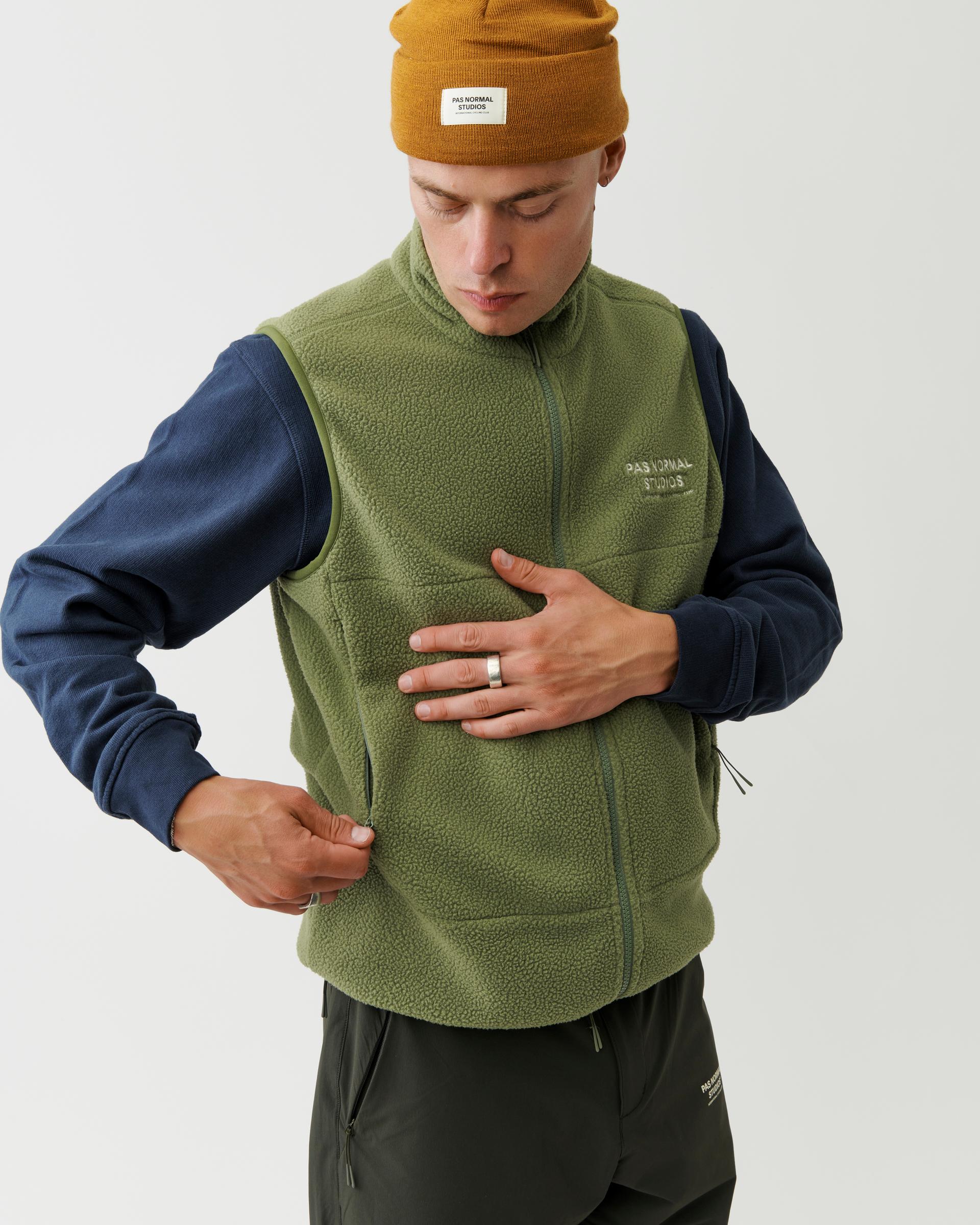 PNS Off-Race Fleece Vest Army Green - Image 9