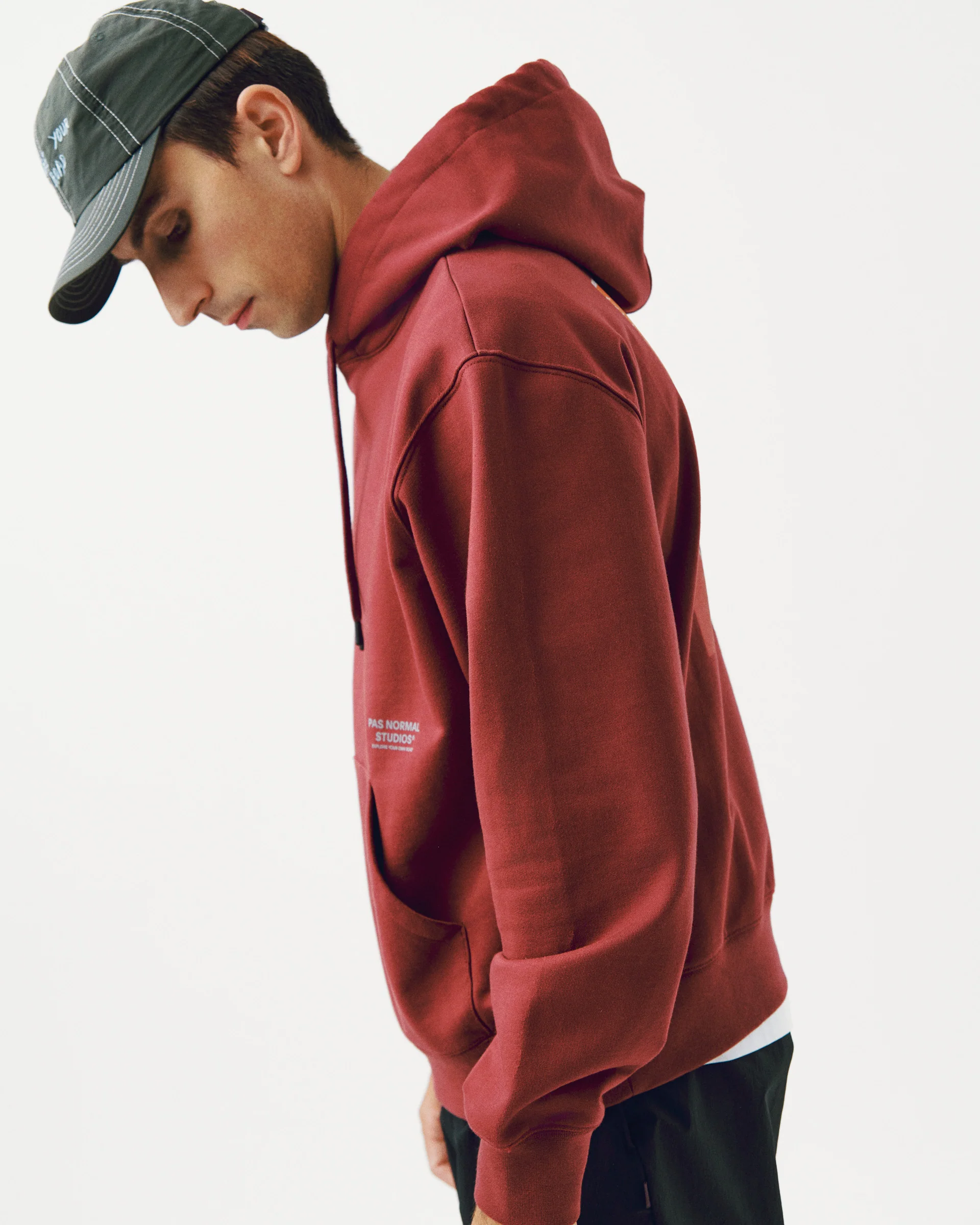 PNS Off-Race Graphic Hoodie Maroon - Image 3