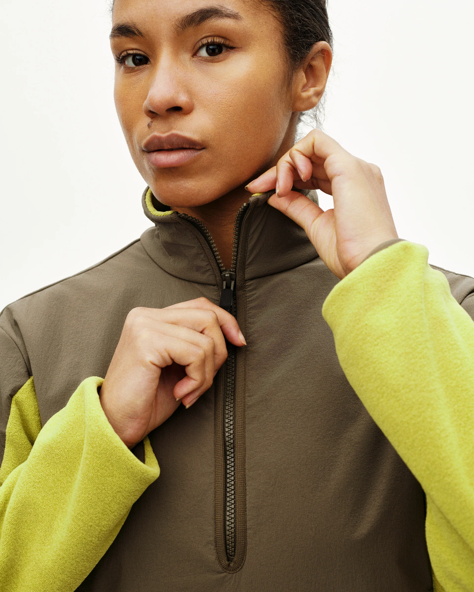 PNS Off-Race Light Fleece Half-Zip Moss Green - Image 14
