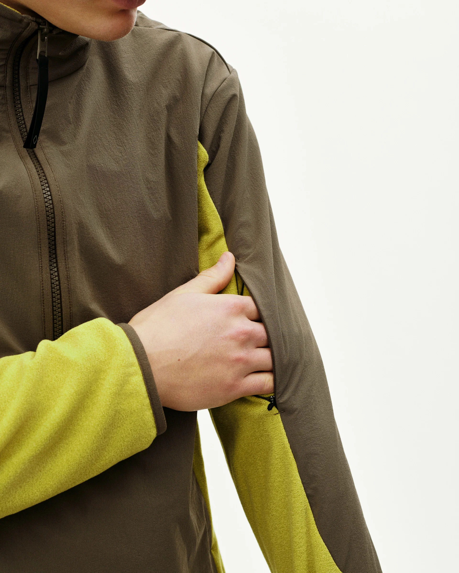 PNS Off-Race Light Fleece Half-Zip Moss Green - Image 8