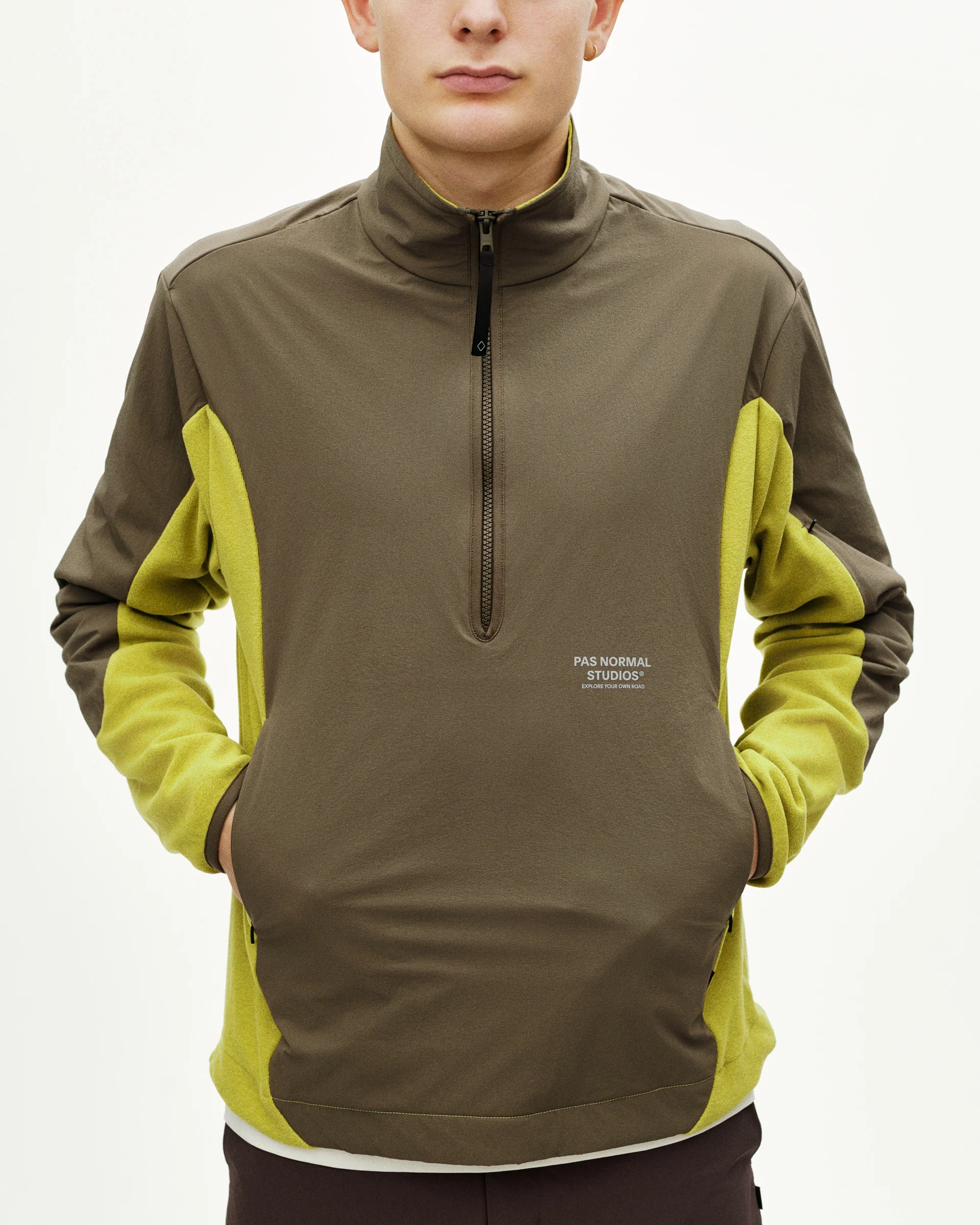 PNS Off-Race Light Fleece Half-Zip Moss Green - Image 9