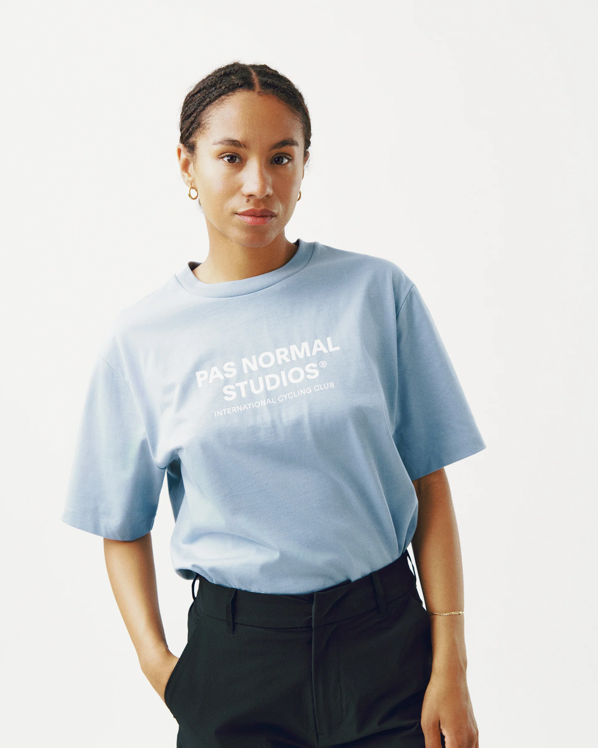 PNS Off-Race Logo T-Shirt Light Blue - Image 5