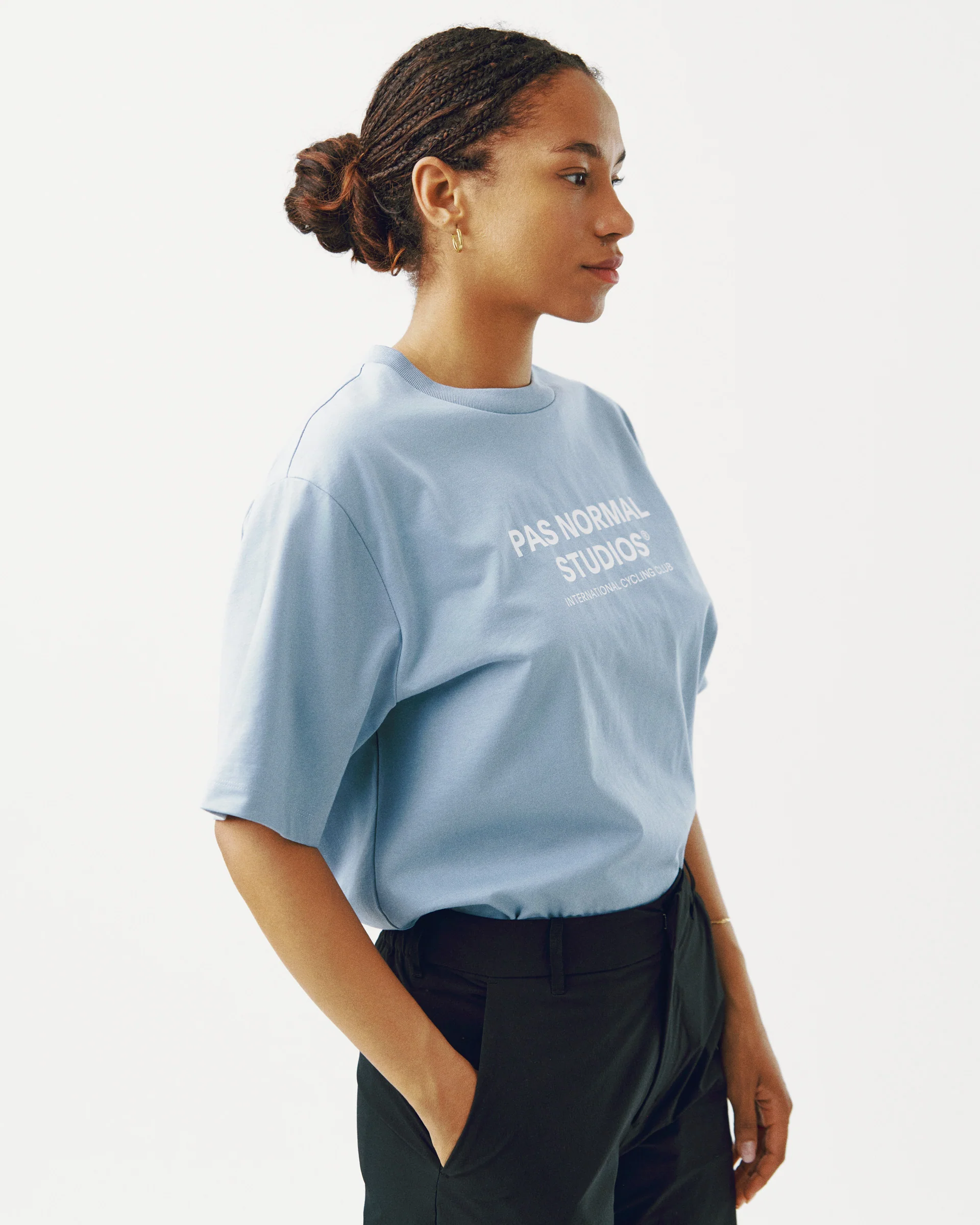 PNS Off-Race Logo T-Shirt Light Blue - Image 6