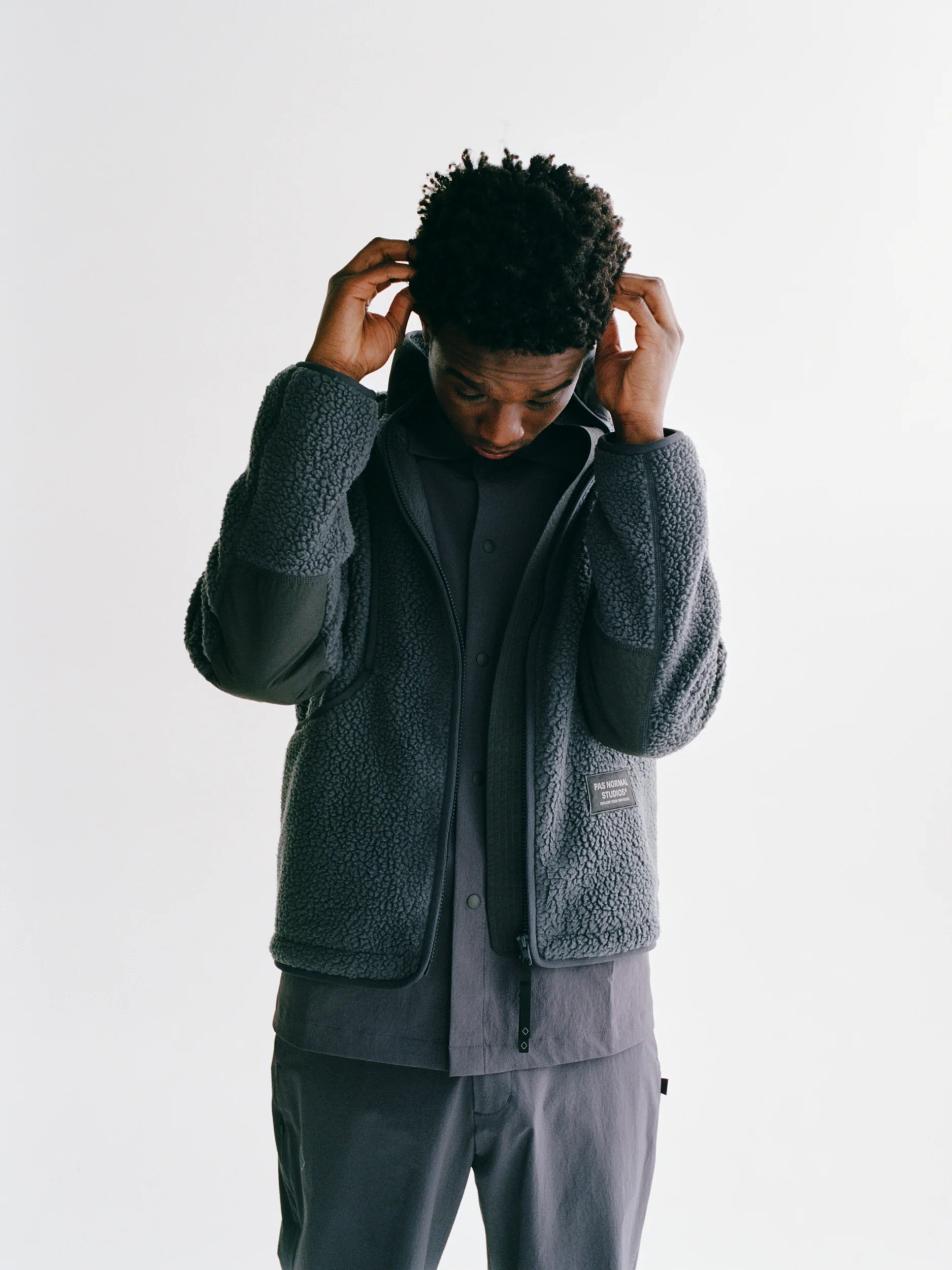 PNS Off-Race Pile Fleece Jacket Steel - Image 3