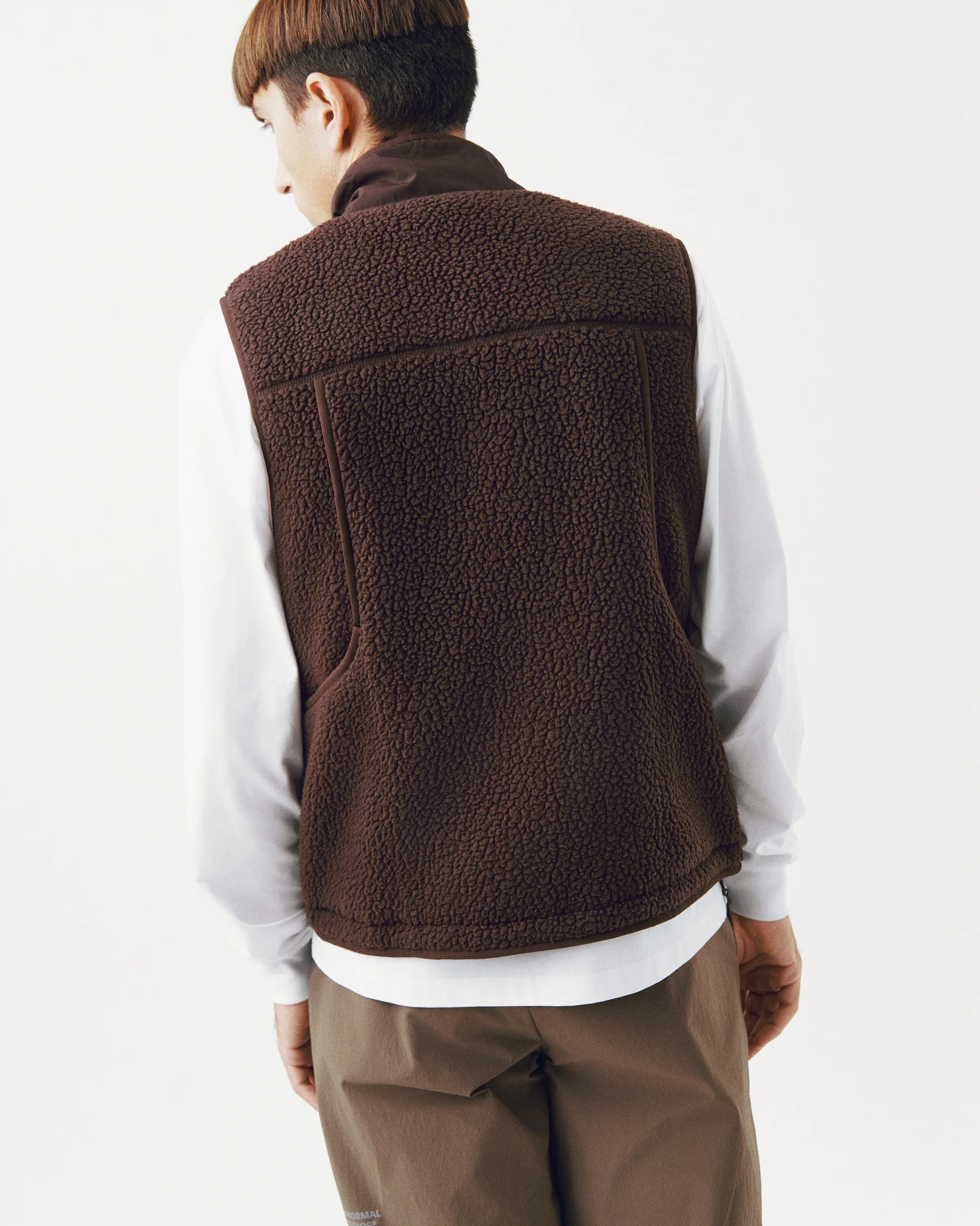 PNS Off-Race Pile Fleece Vest Light Brown - Image 4