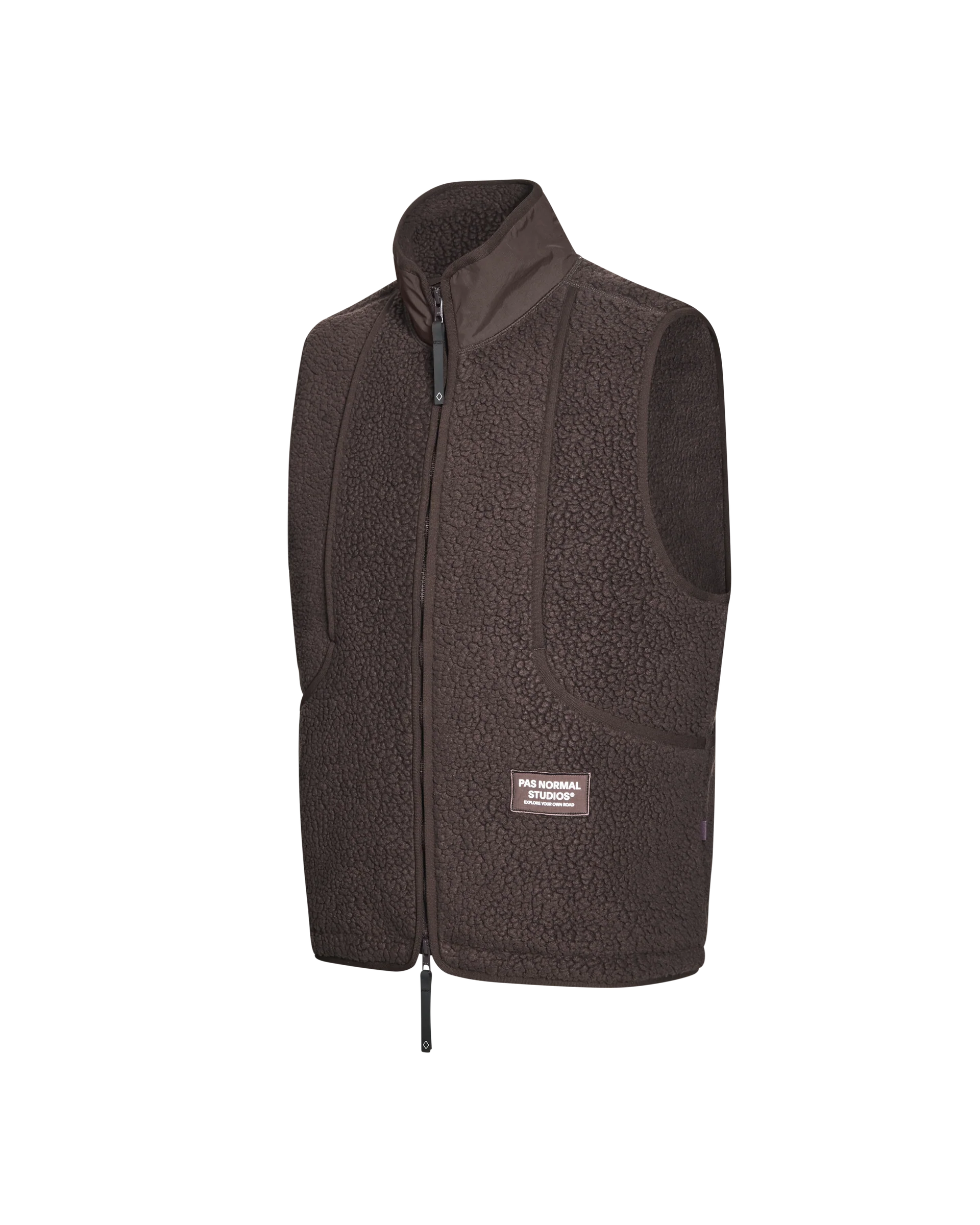 PNS Off-Race Pile Fleece Vest Light Brown - Image 5