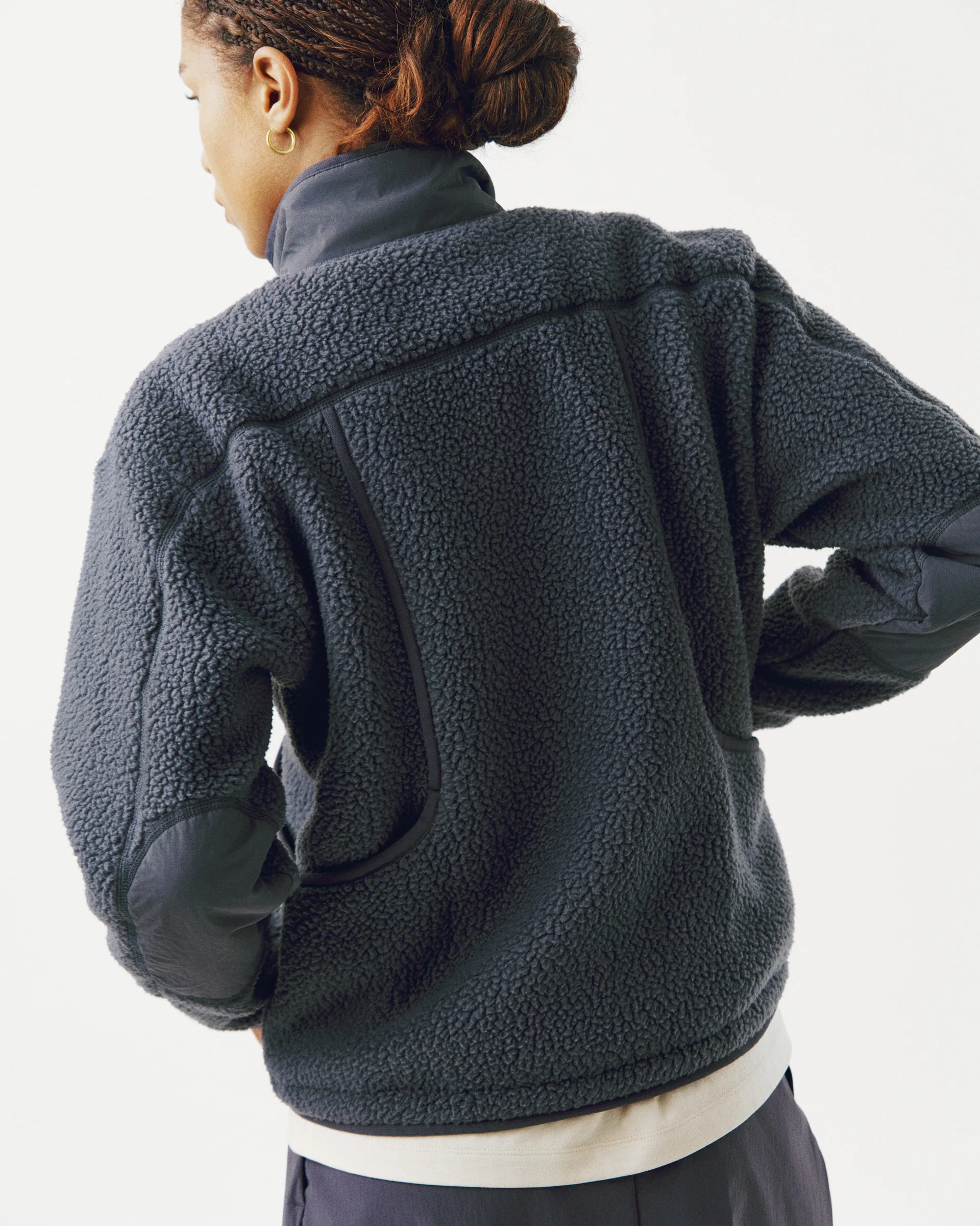 PNS Off-Race Women's Pile Fleece Jacket Steel - Image 3