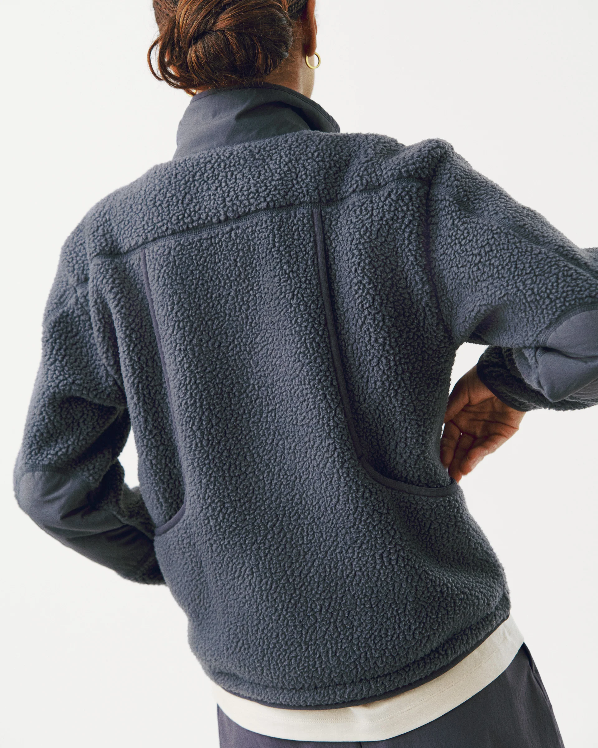 PNS Off-Race Women's Pile Fleece Jacket Steel - Image 5