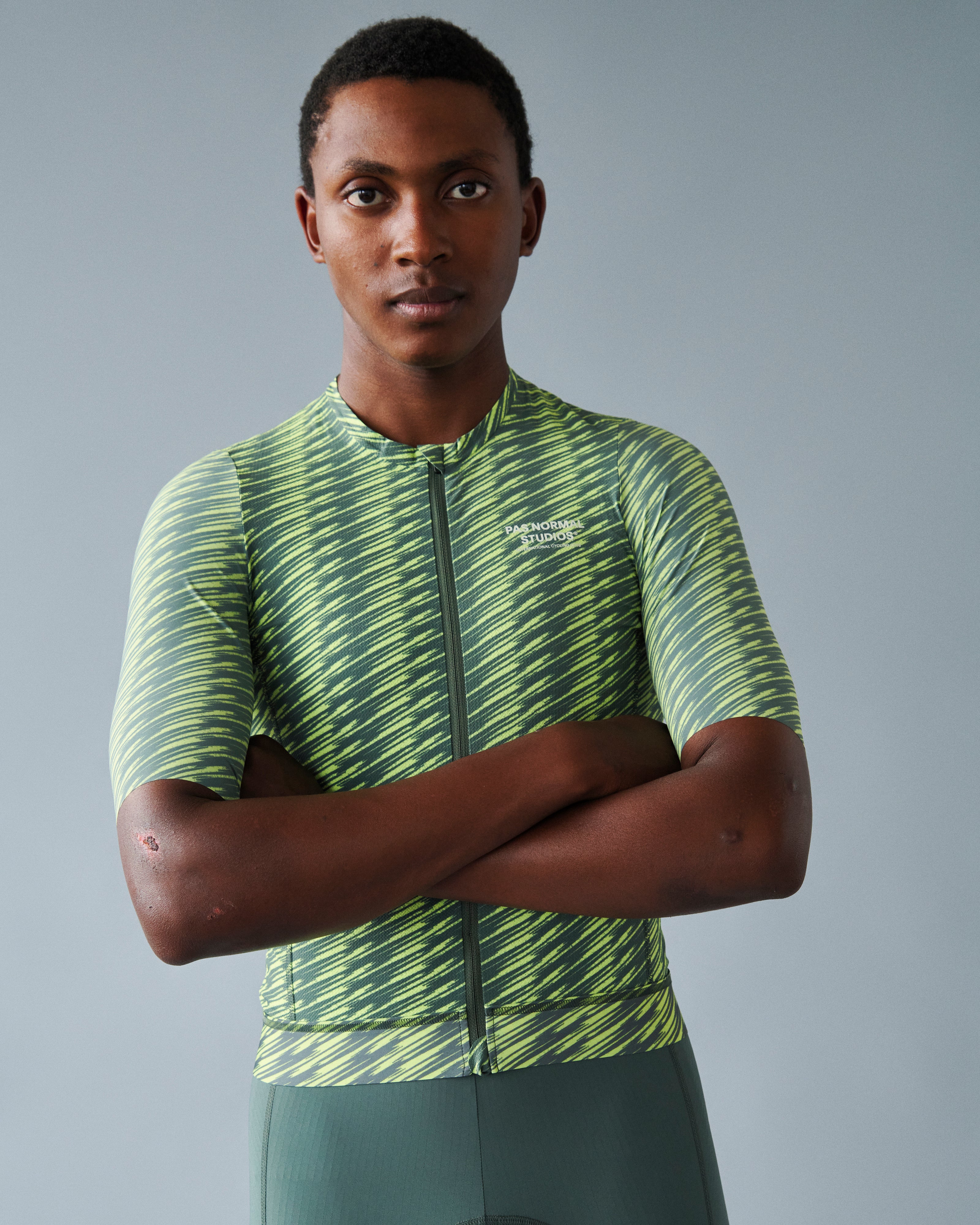 PNS Solitude Men's Jersey Dark Moss/Lime Green - Image 8