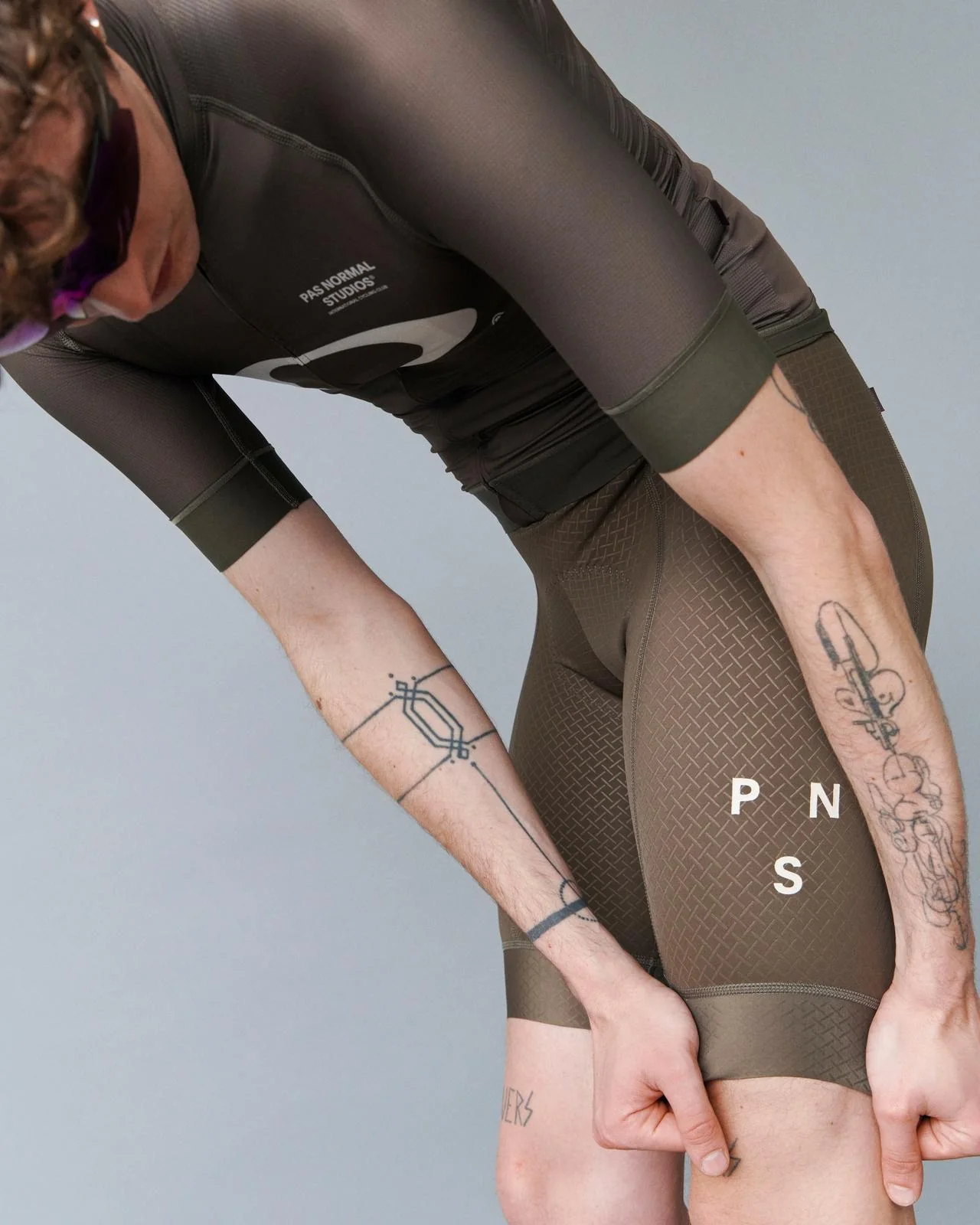 PNS x Oakley Mechanism Men's Bib Shorts Black Olive - Image 4