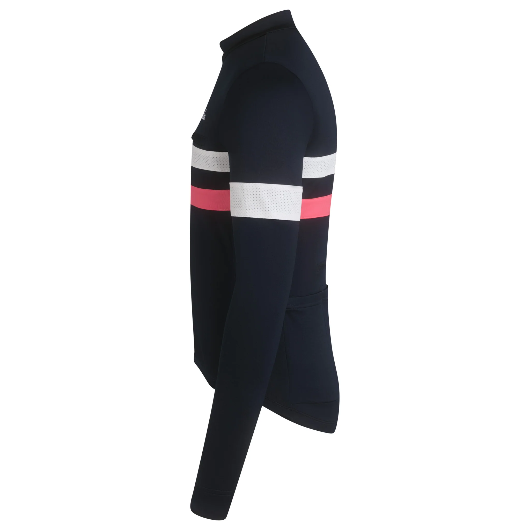 Rapha Brevet Men's Longsleeve Jersey Dark Navy/High-Vis Pink/White - Image 3