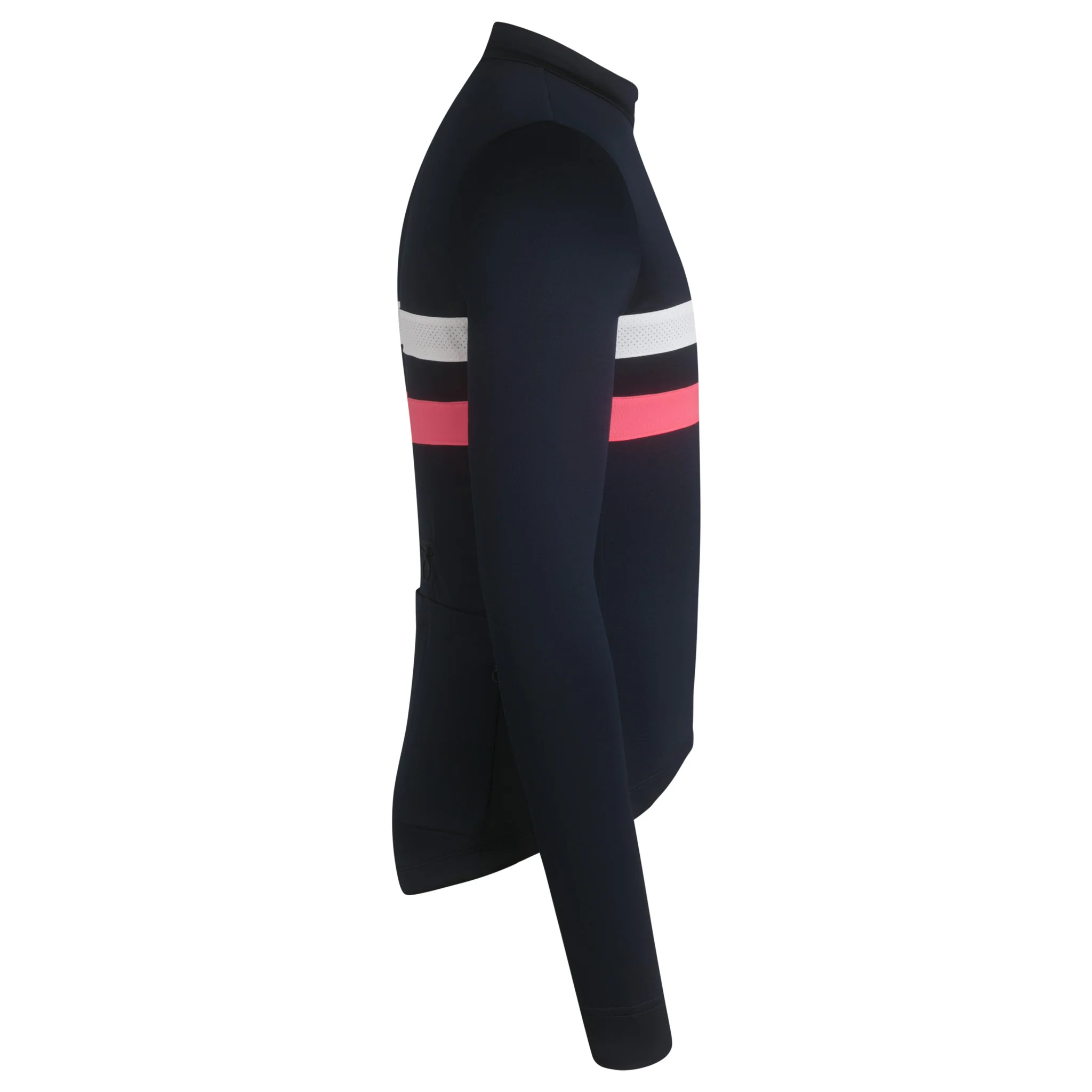 Rapha Brevet Men's Longsleeve Jersey Dark Navy/High-Vis Pink/White - Image 4