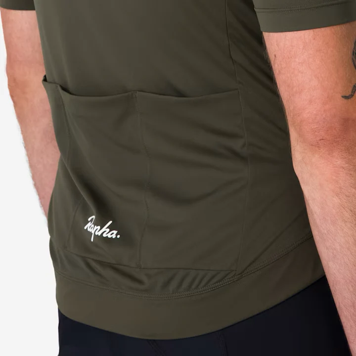 Rapha Core Men's Jersey Dark Green/White - Image 6