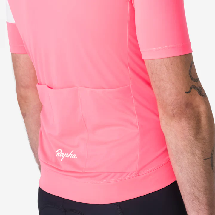 Rapha Core Men's Jersey High-Vis Pink/White - Image 6