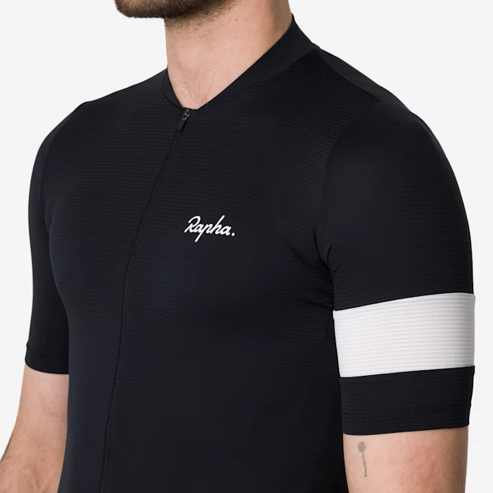 Rapha Core Men's Lightweight Jersey Black/White - Image 5