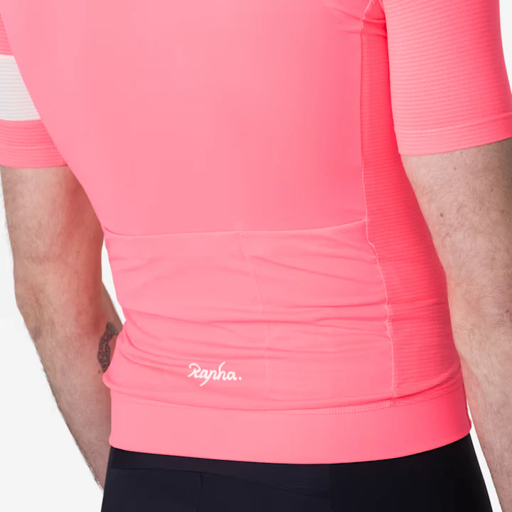 Rapha Core Men's Lightweight Jersey High-Vis Pink/White - Image 6