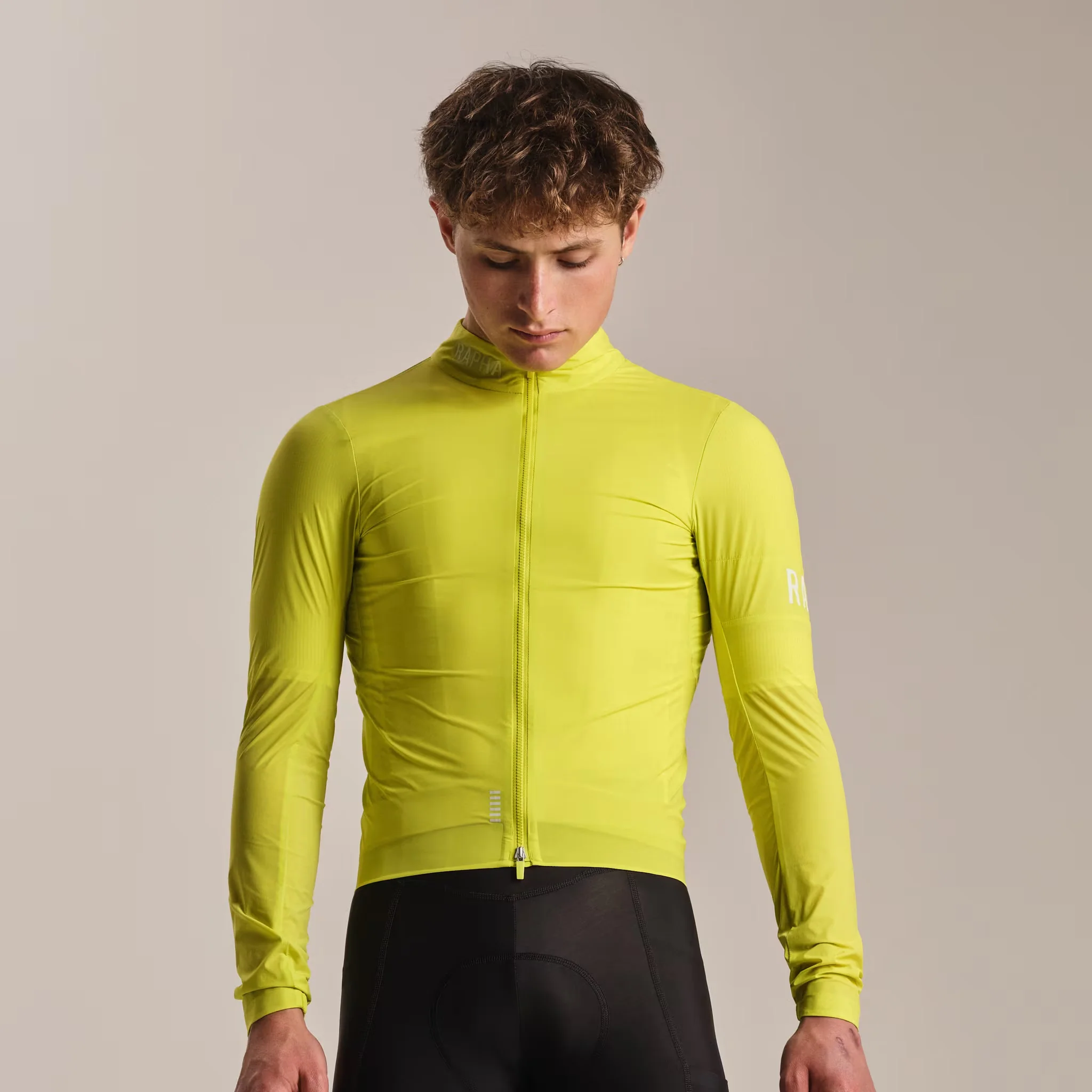 Rapha Men's Pro Team Lightweight Wind Jacket Chartreuse/White - Image 3
