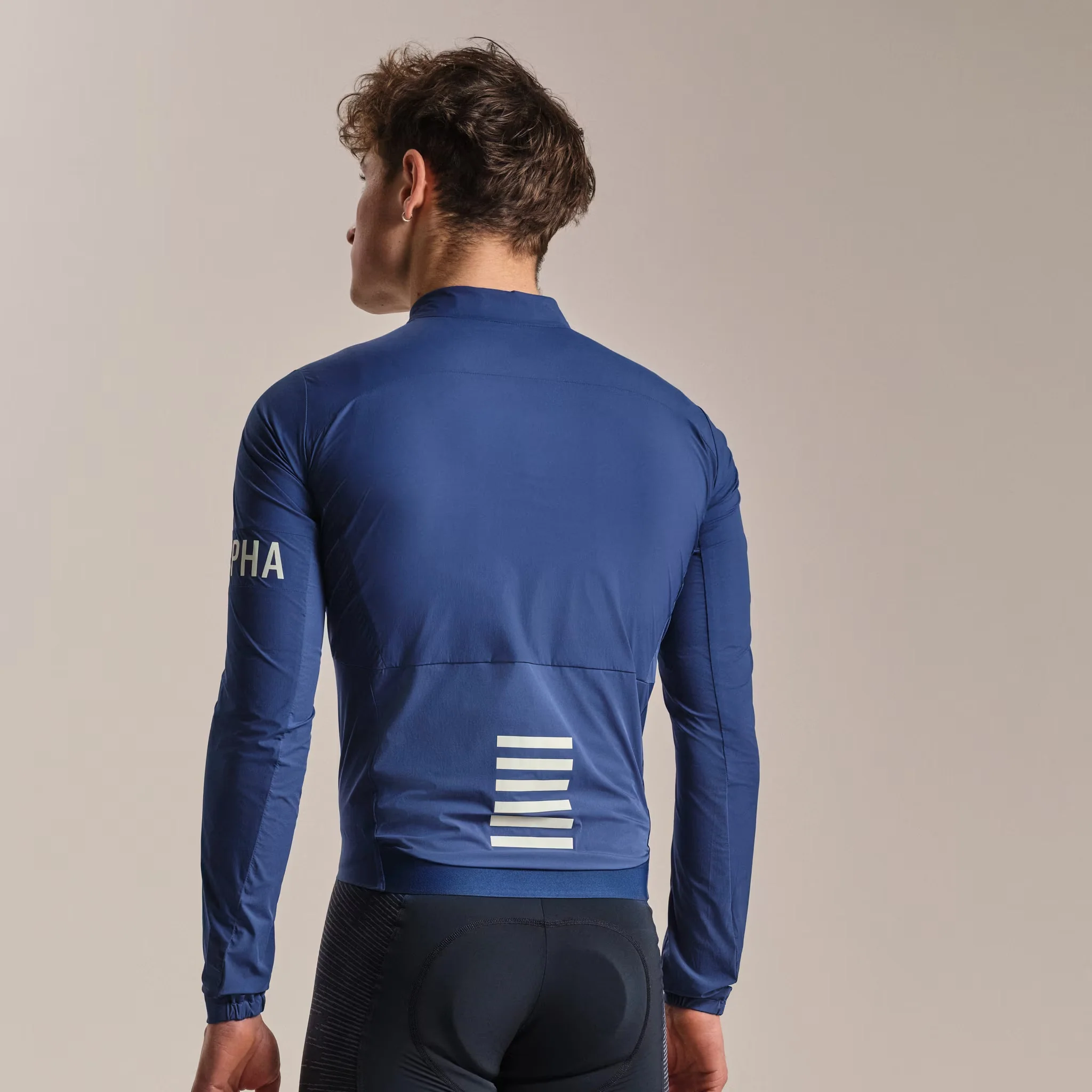Rapha Men's Pro Team Lightweight Wind Jacket Fossil Blue/White - Image 4