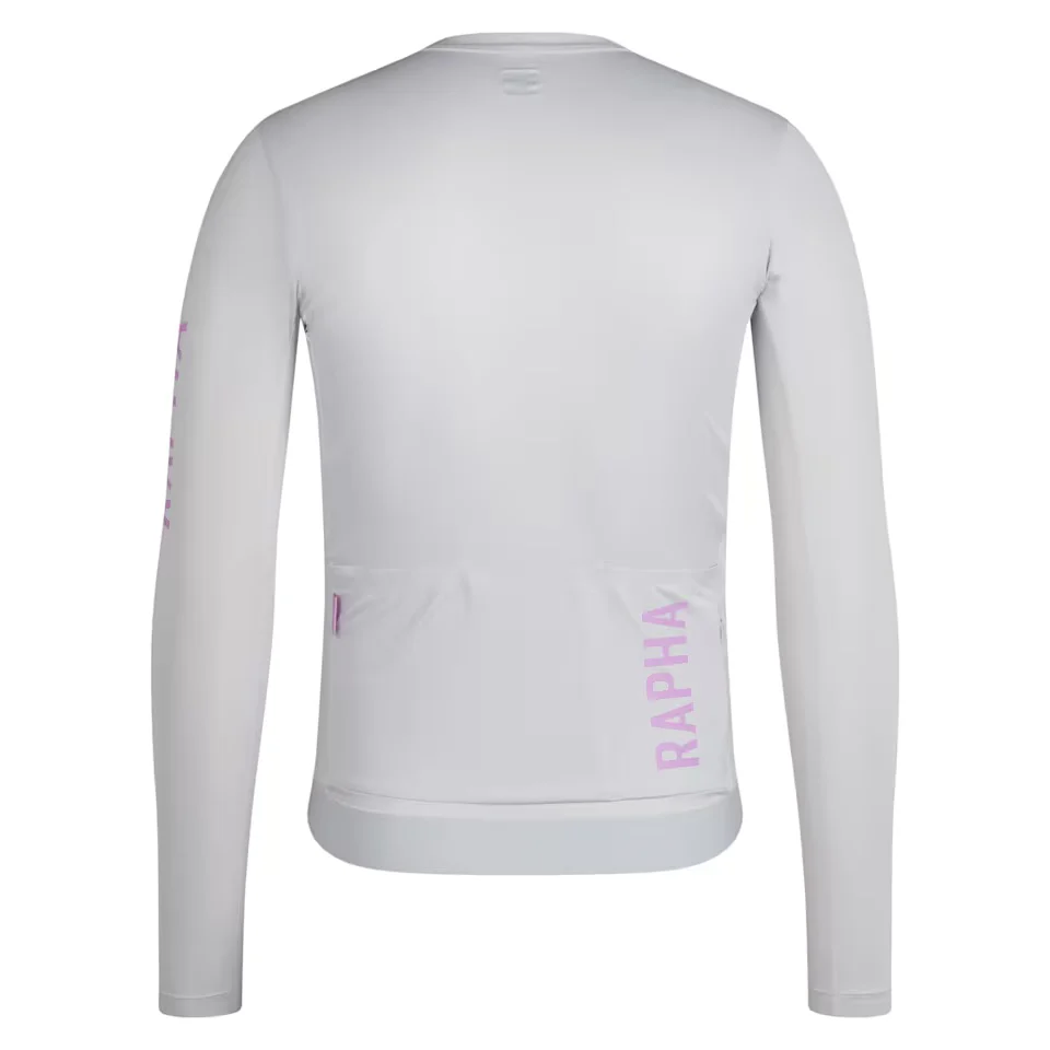 Rapha Men's Pro Team Long Sleeve Lightweight Jersey III Silver/Quartz - Image 2