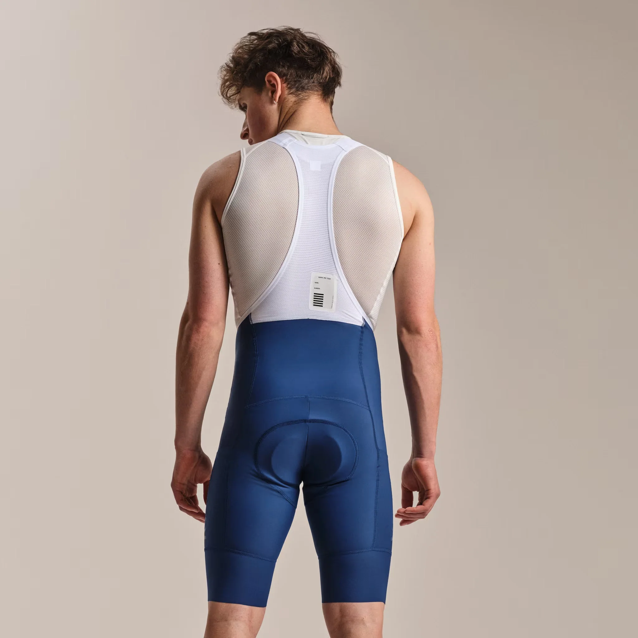 Rapha Pro Team Men's Cargo Bib Shorts Regular Fossil Blue/Black - Image 4