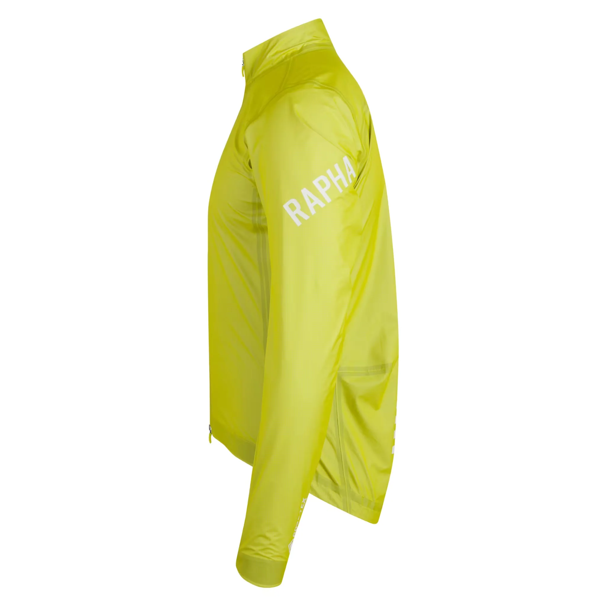 Rapha Pro Team Men's Gore-Tex Lightweight Rain Jacket Chartreuse/White - Image 3
