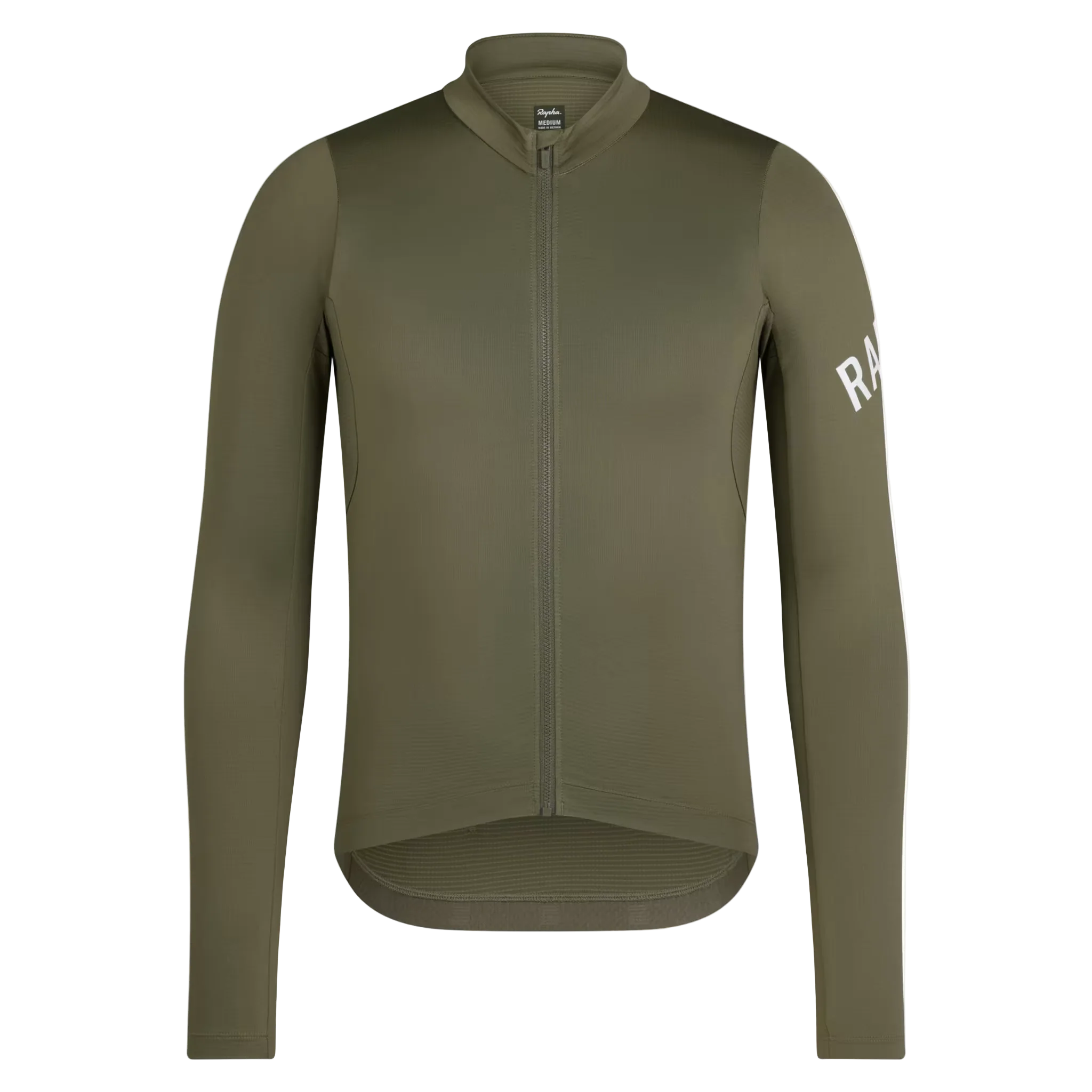 Rapha Pro Team Men's Longsleeve Midweight Jersey Moss Green/White
