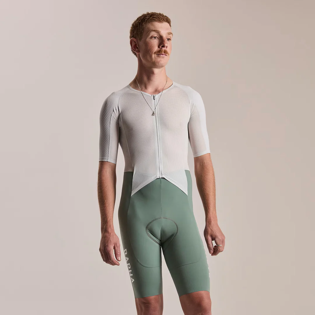 Rapha Pro Team Men's Summer Roadsuit Silver/Laurel - Image 2