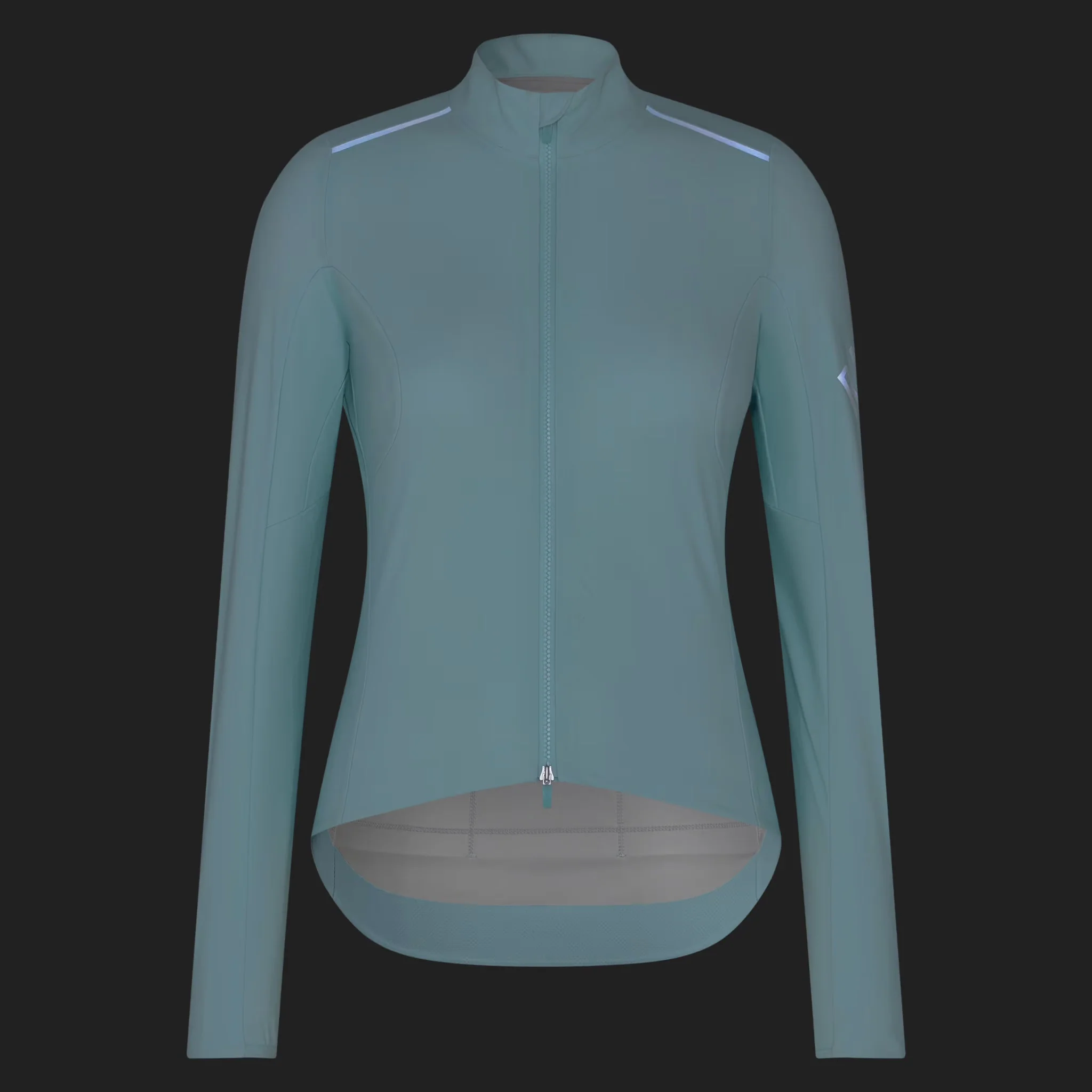 Rapha Pro Team Women's Long Sleeve Shadow Jersey Aqua/White - Image 7