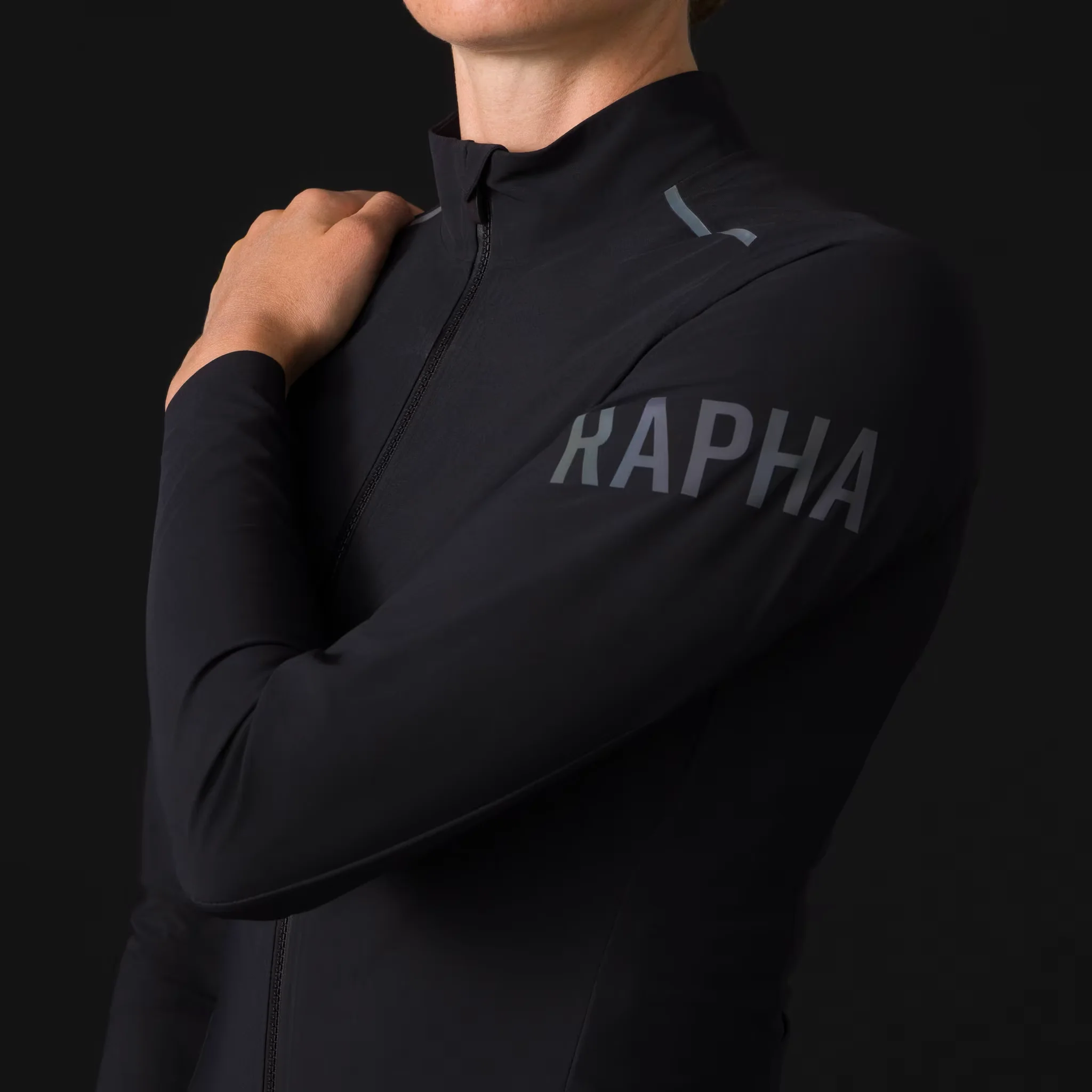 Rapha Pro Team Women's Long Sleeve Shadow Jersey Black/White - Image 5