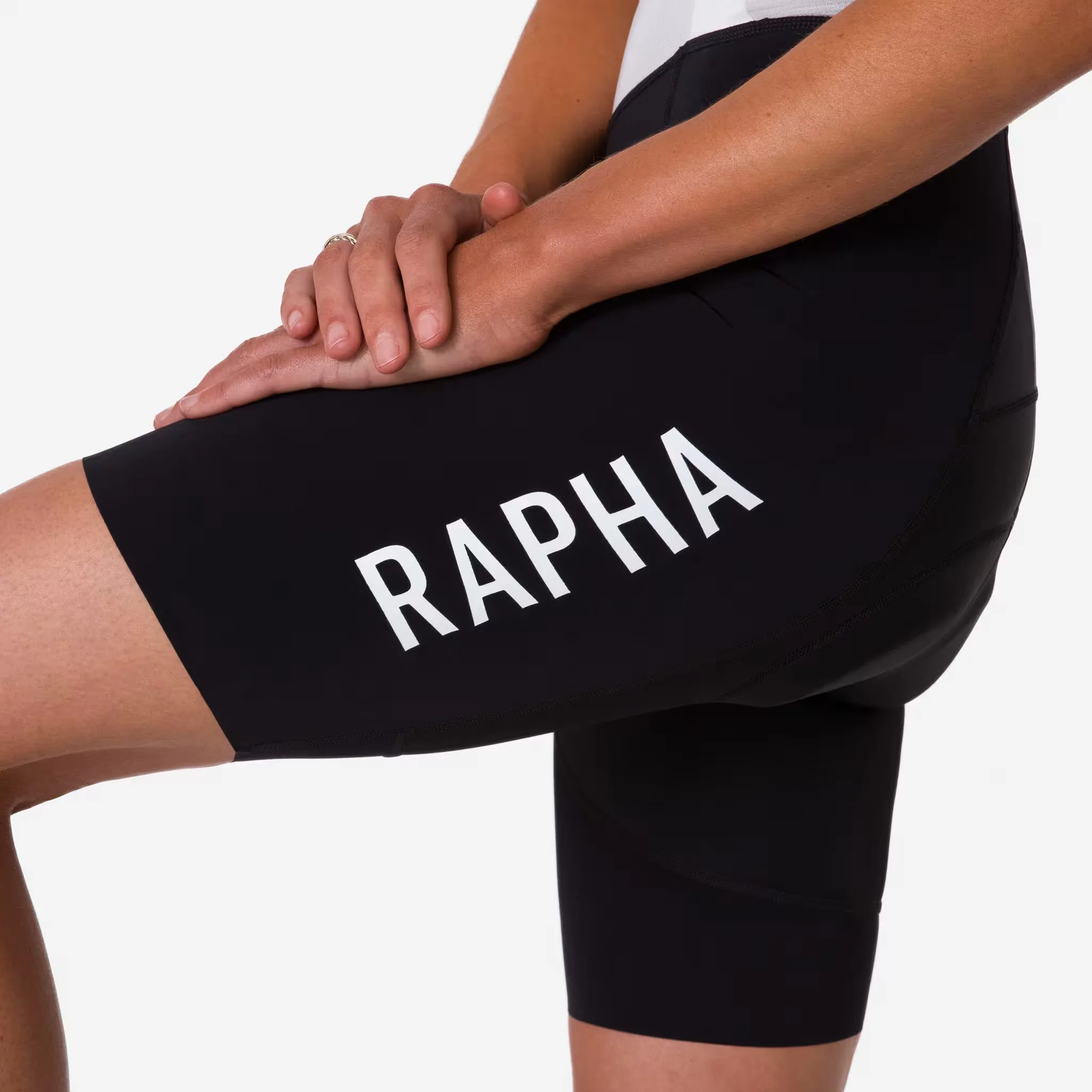 Rapha Women's Pro Team Bib Shorts III Regular Black/White - Image 6