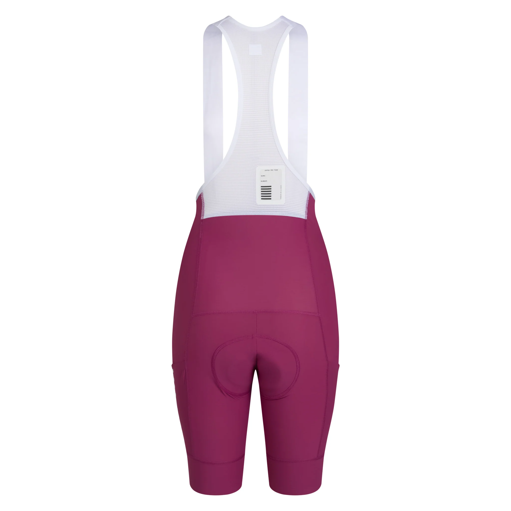 Rapha Women's Pro Team Cargo Bib Shorts Regular Raspberry/White - Image 2